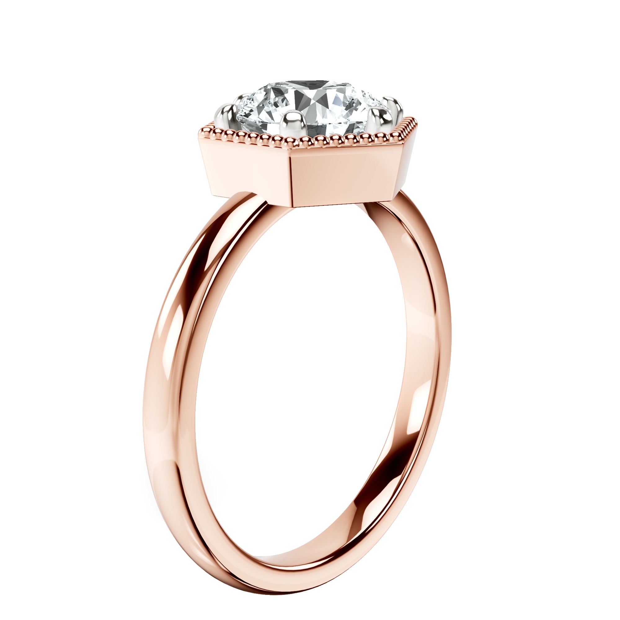 Spectra solitaire Lab Diamond Ring top view