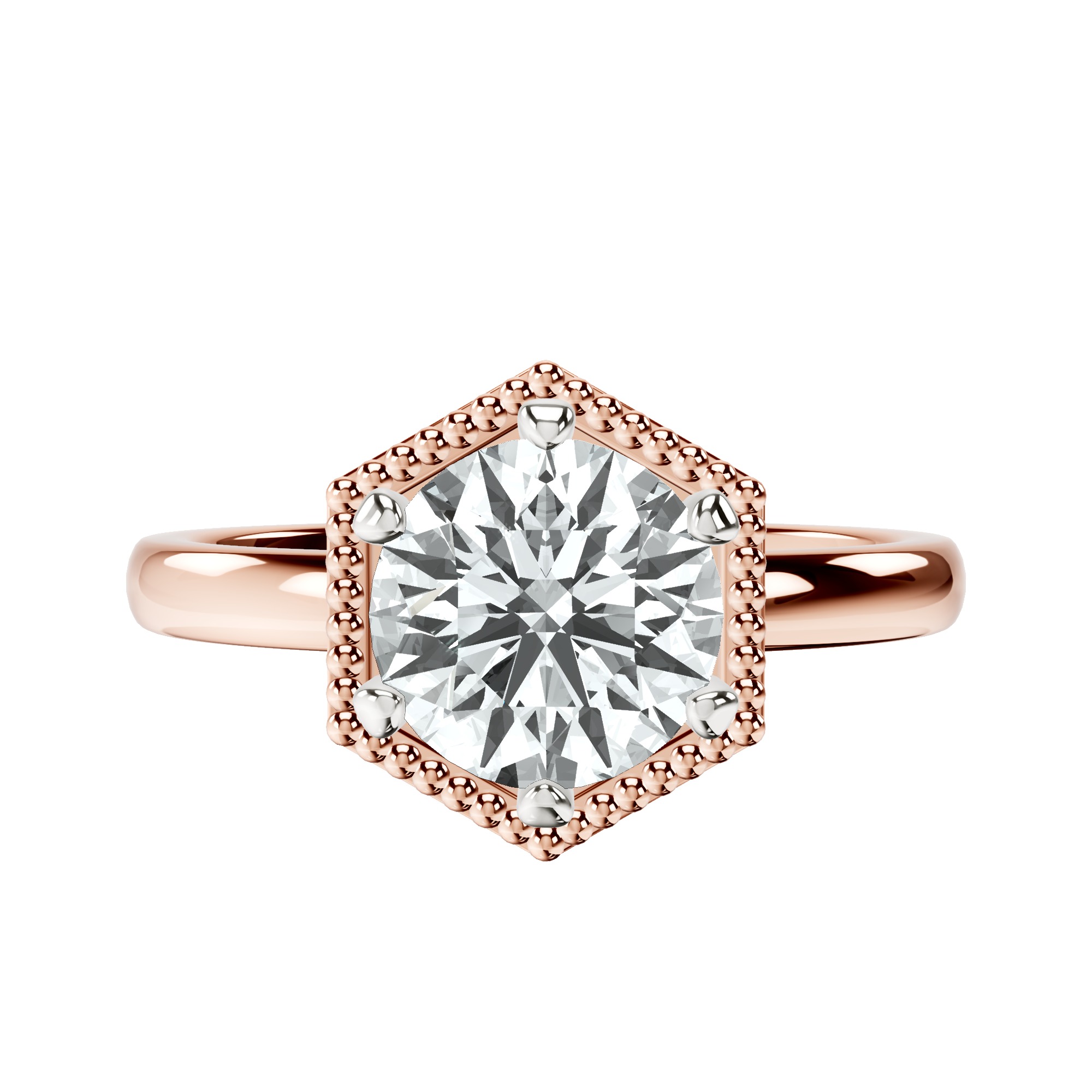 Spectra solitaire Lab Diamond Ring front view