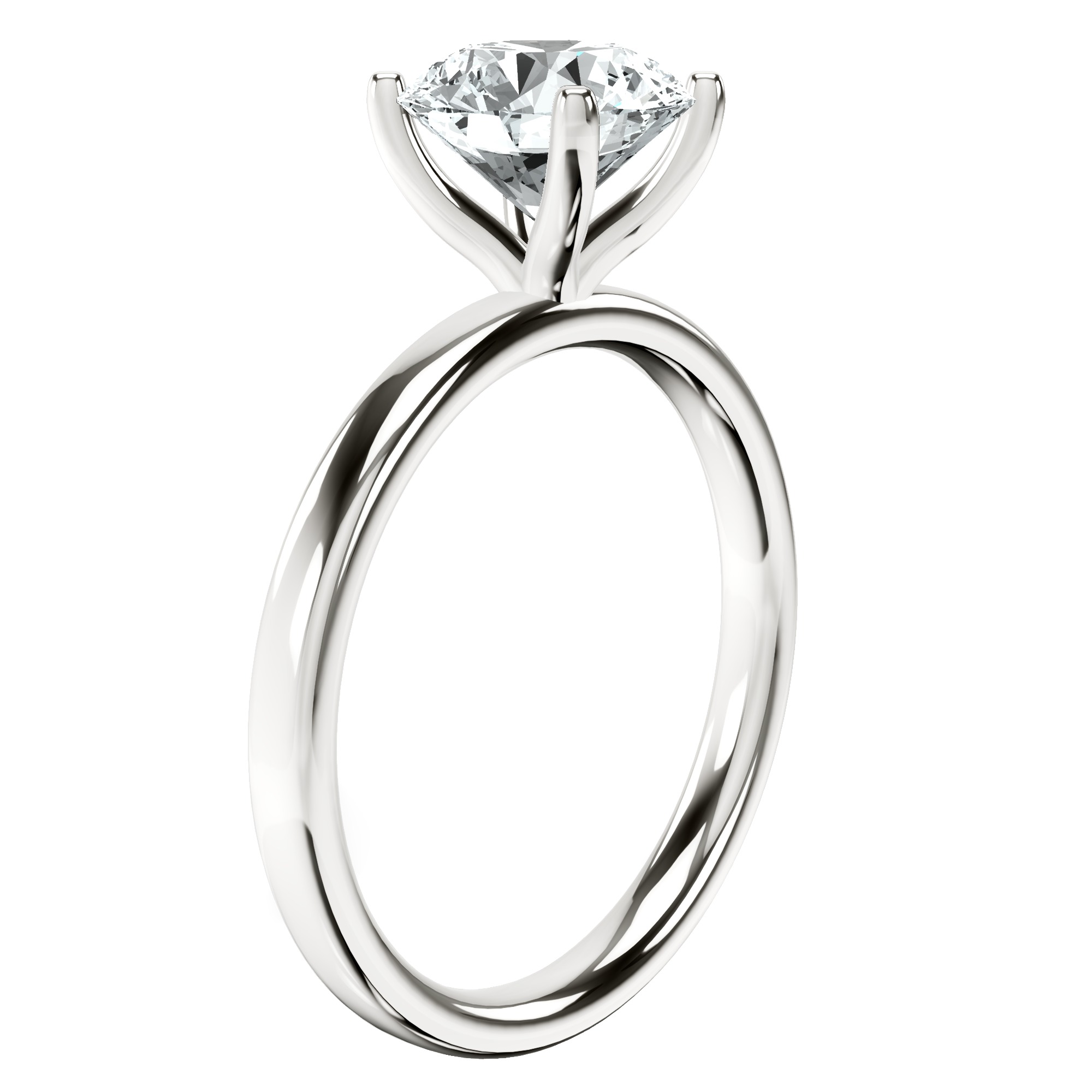 Four Prong Solitaire 2mm Lab Diamond Ring top view