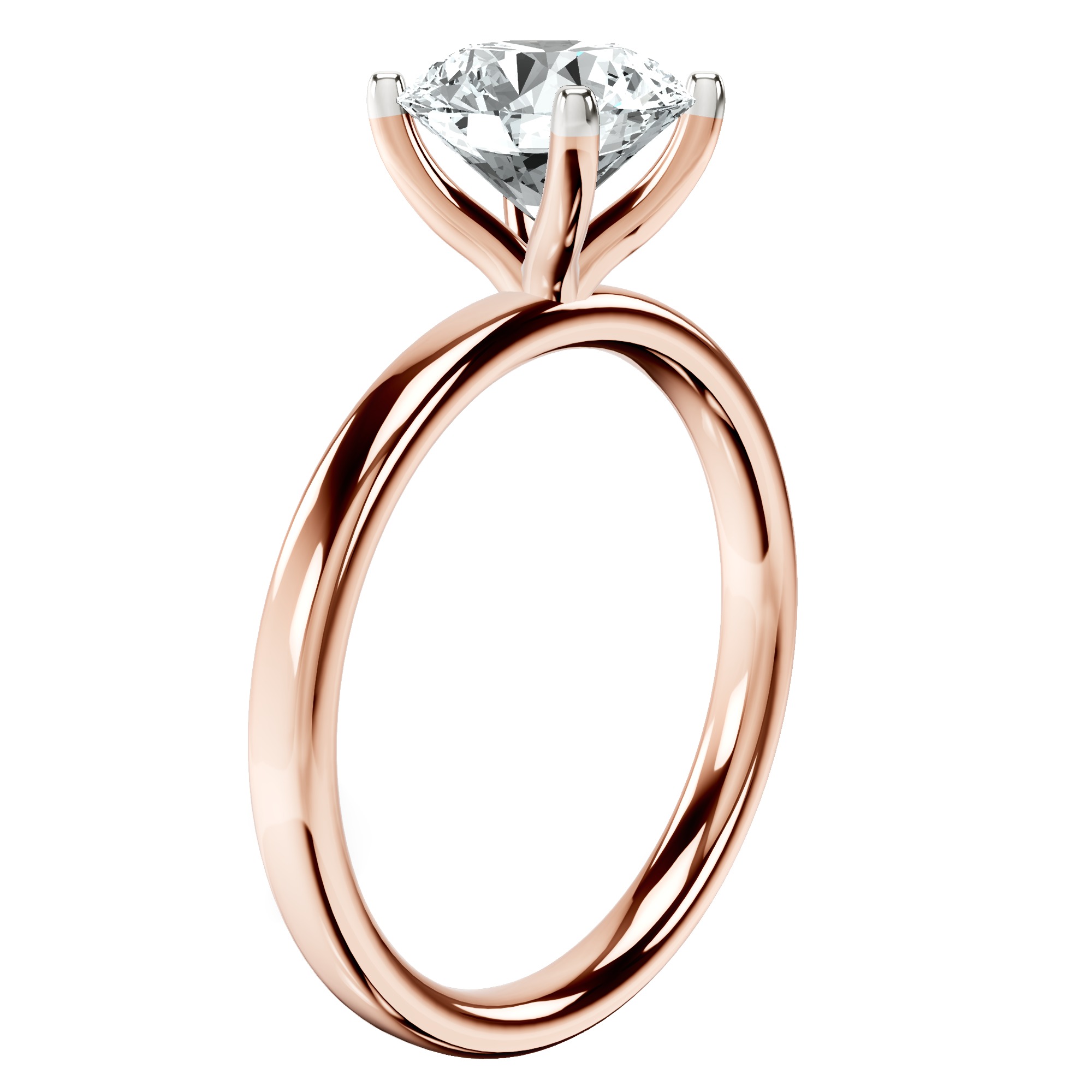 Four Prong Solitaire 2mm Lab Diamond Ring top view