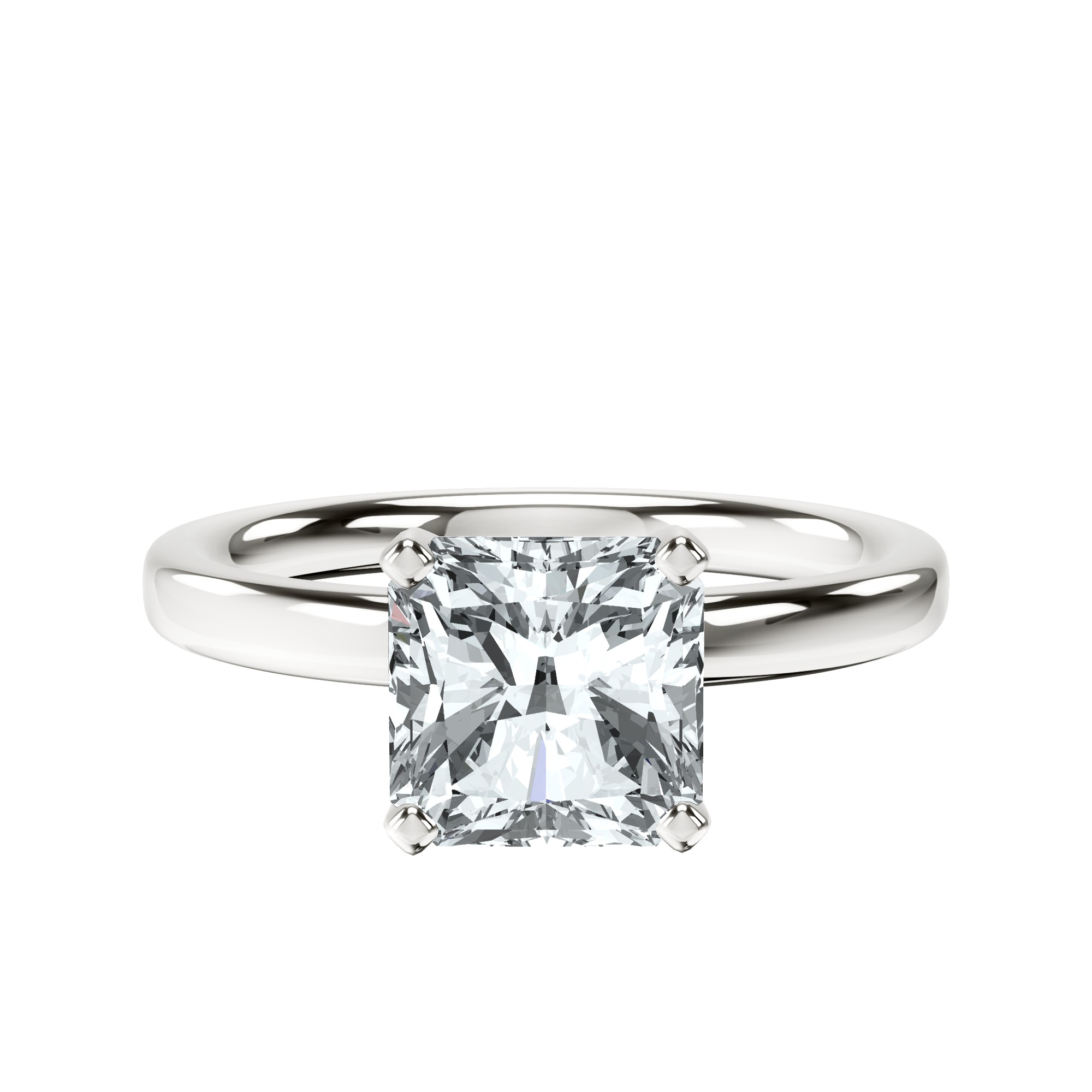 Four Prong Solitaire 2mm Lab Diamond Ring