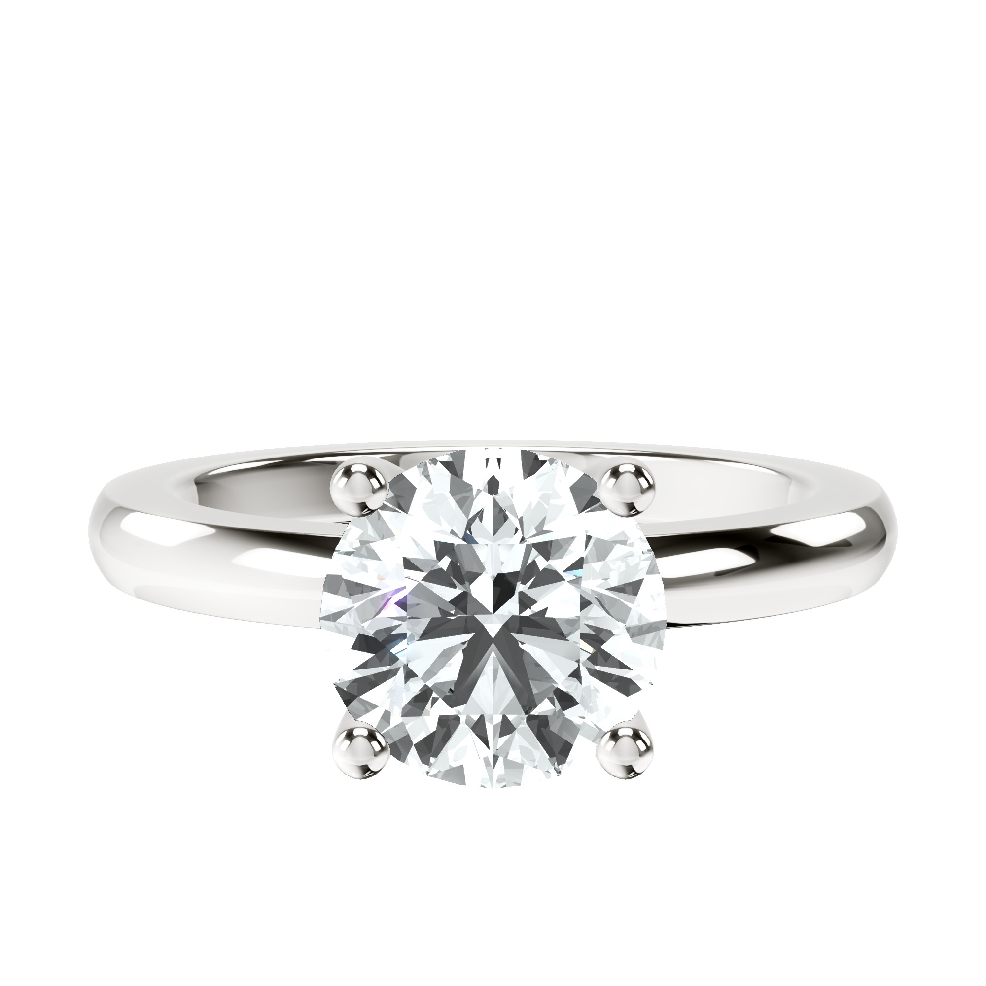 Quinn Solitaire Lab Diamond Ring front view