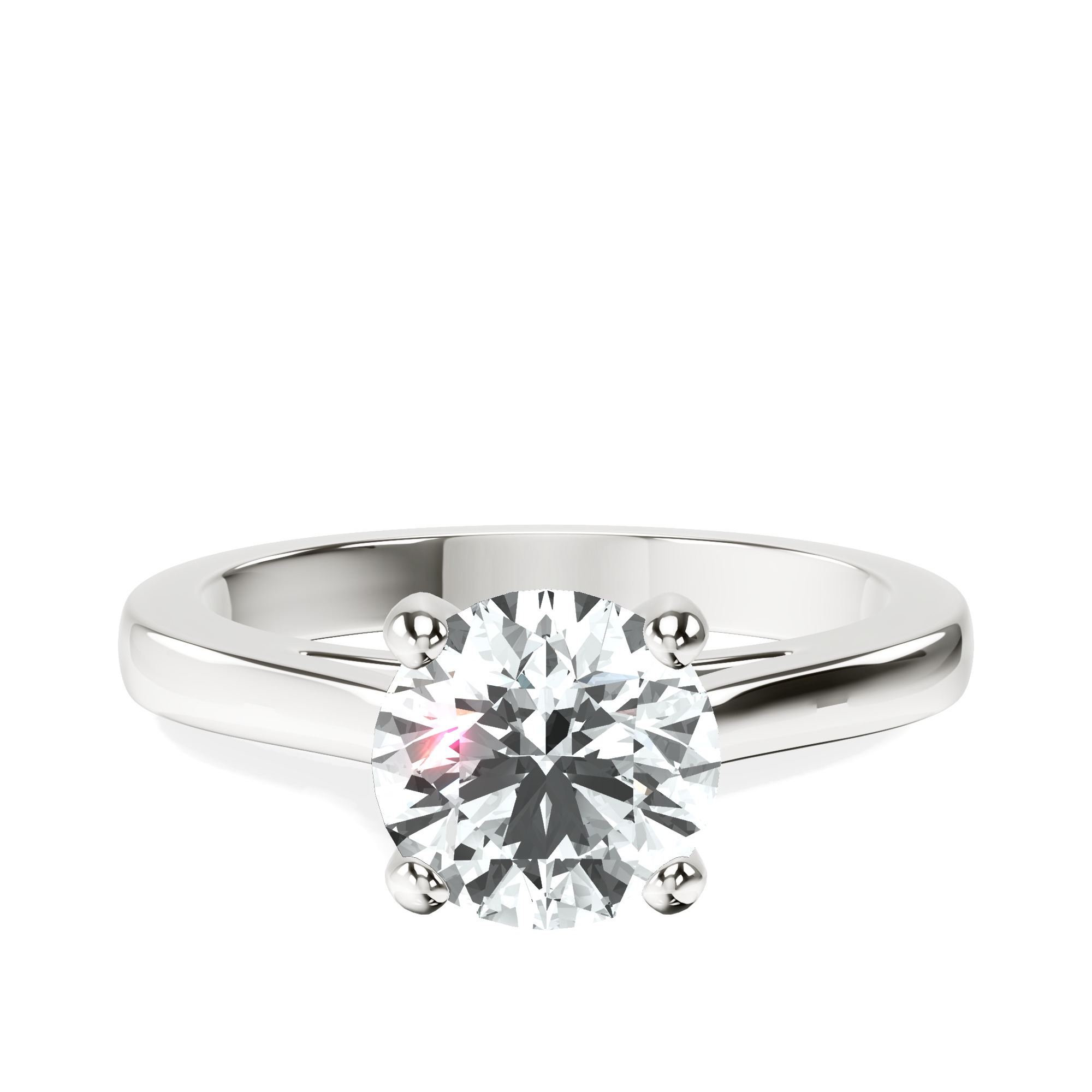 Teagan Solitaire 2mm Lab Diamond Ring front view