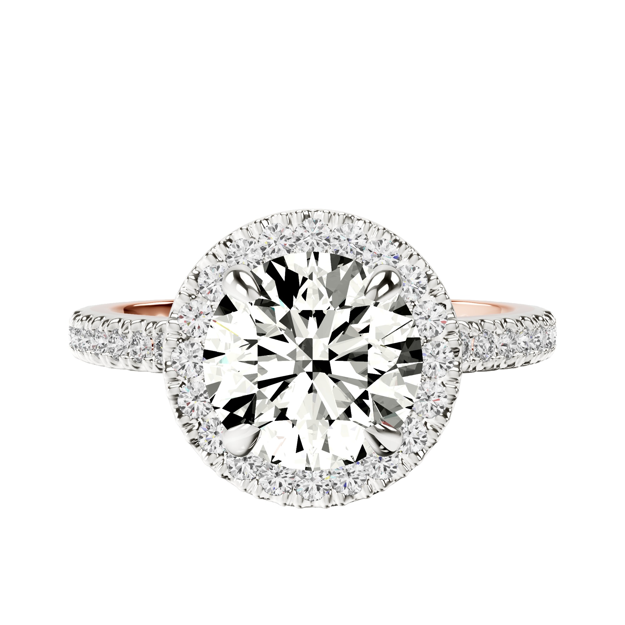 Klarissa Halo Lab Diamond Eternity Ring front view