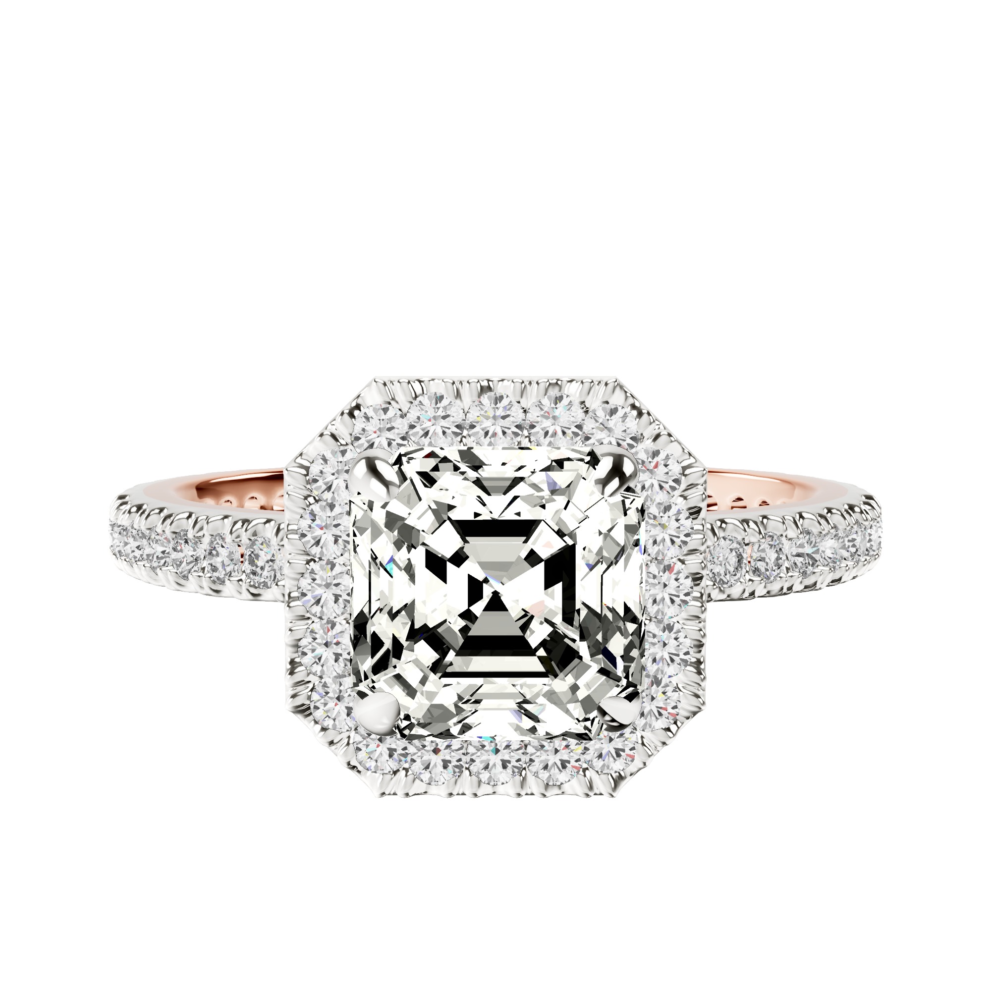 Klarissa Halo Lab Diamond Eternity Ring front view