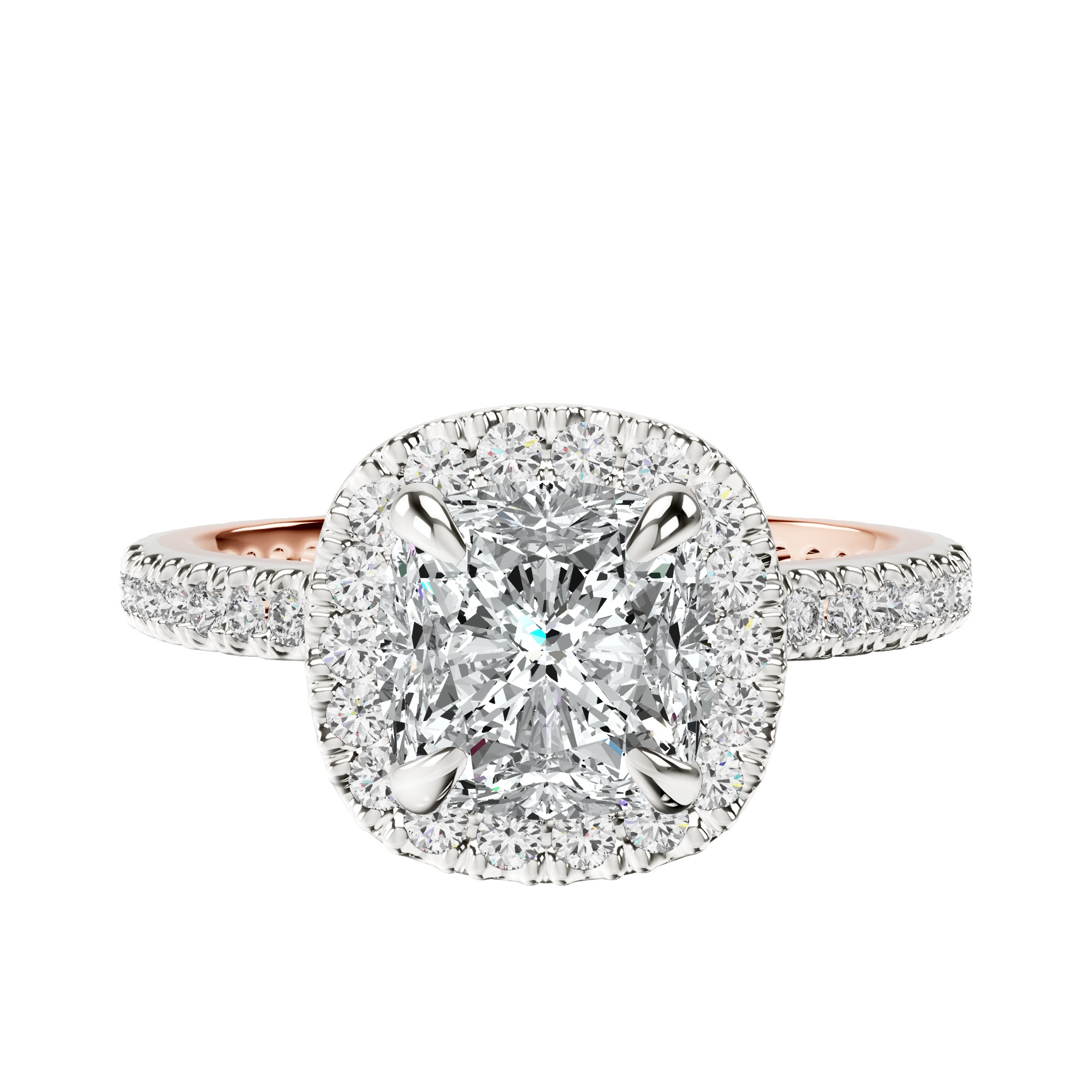 Klarissa Halo Lab Diamond Eternity Ring front view