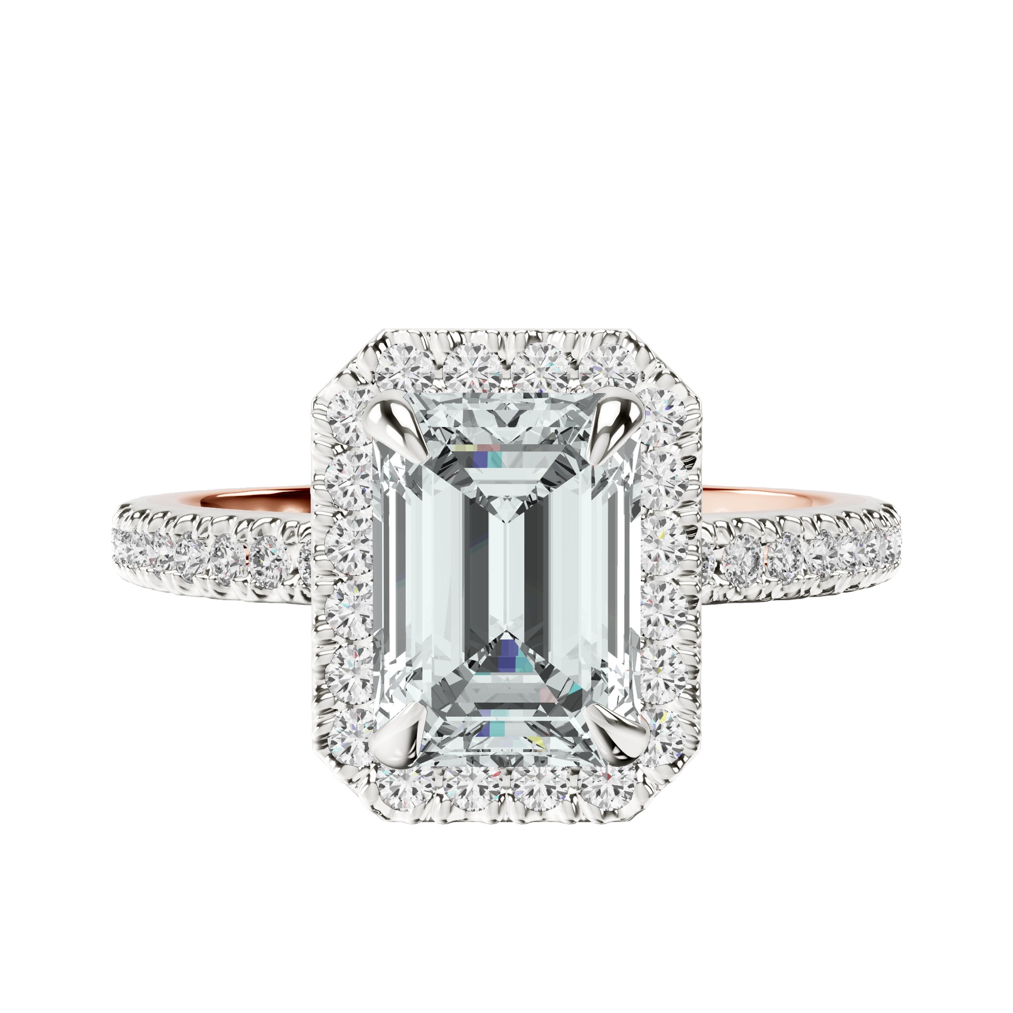 Klarissa Halo Lab Diamond Eternity Ring front view