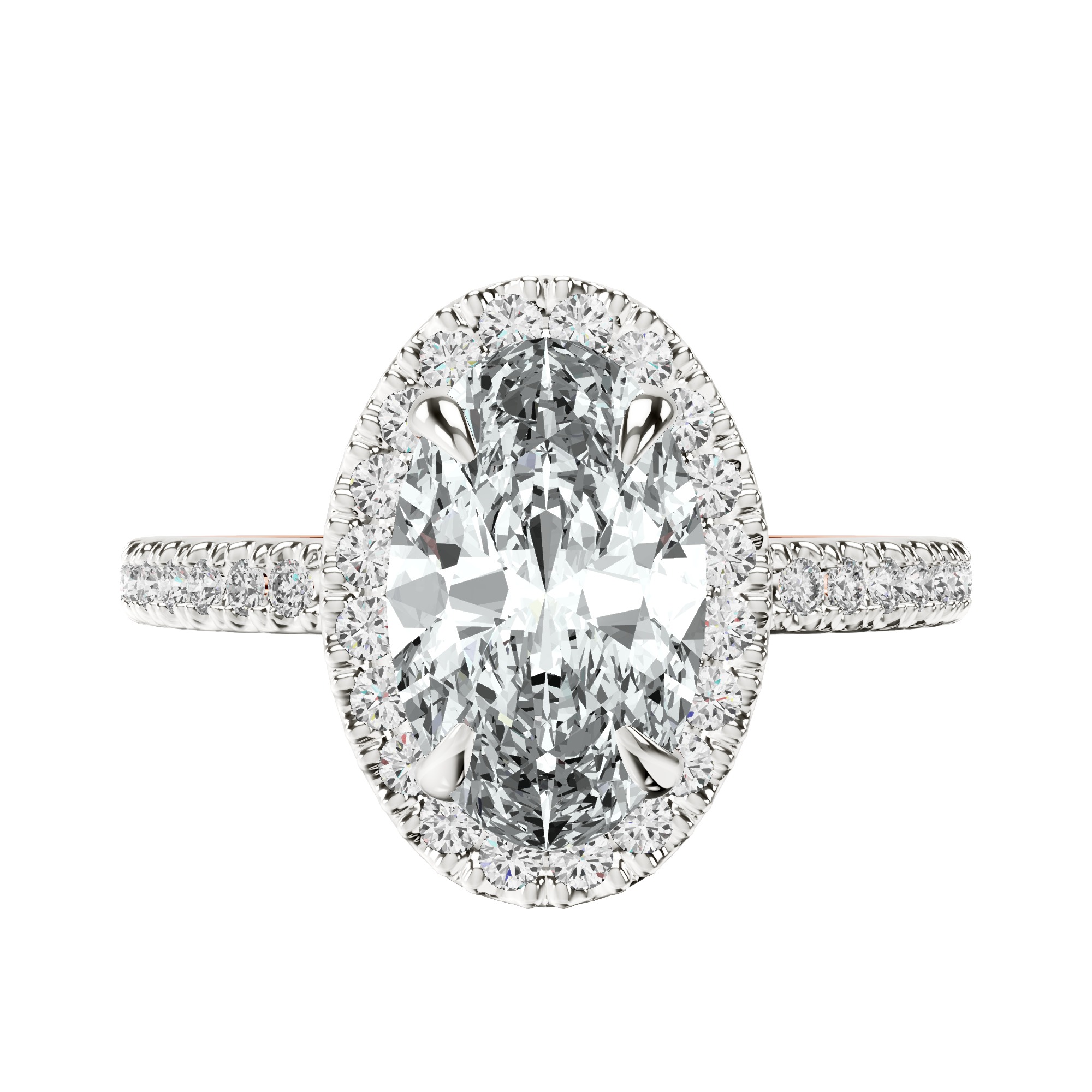 Klarissa Halo Lab Diamond Eternity Ring front view
