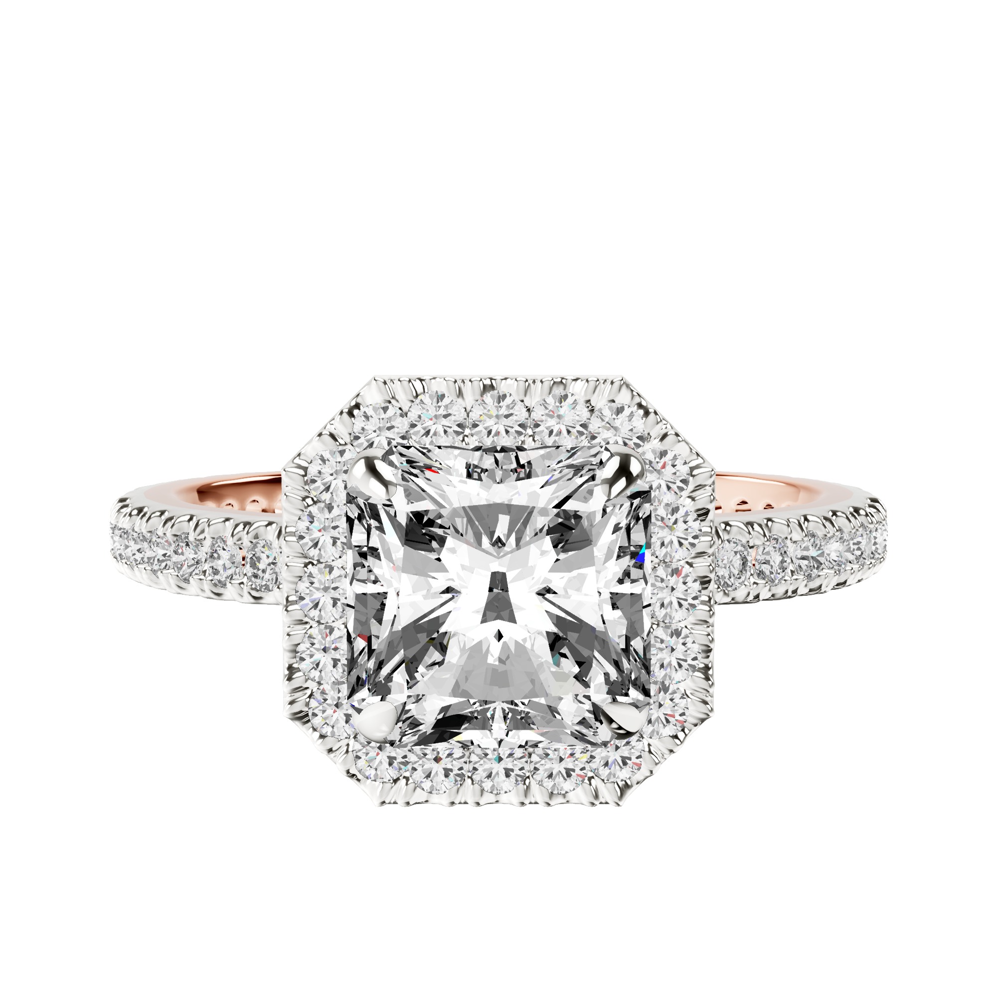 Klarissa Halo Lab Diamond Eternity Ring front view