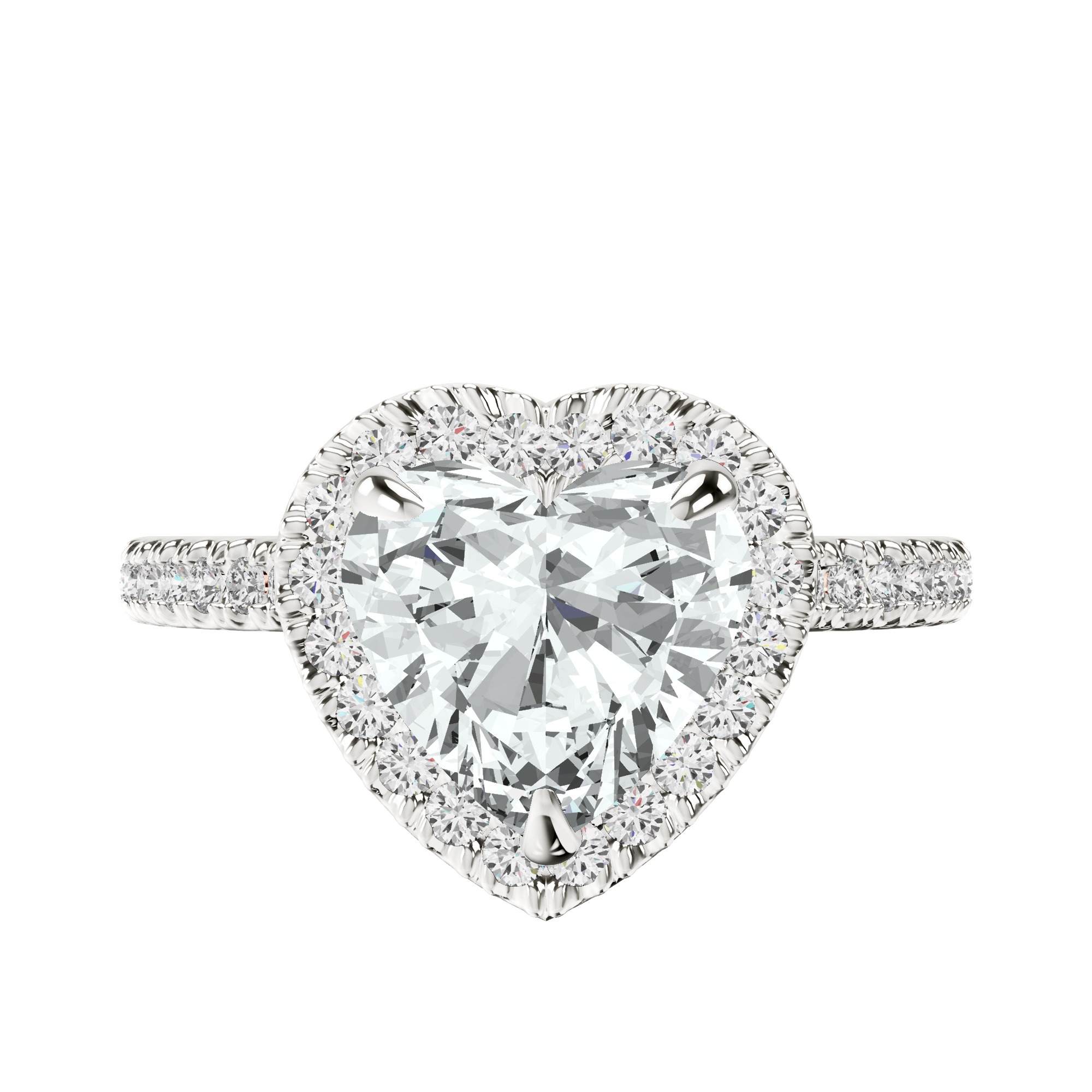 Klarissa Halo Lab Diamond Eternity Ring front view