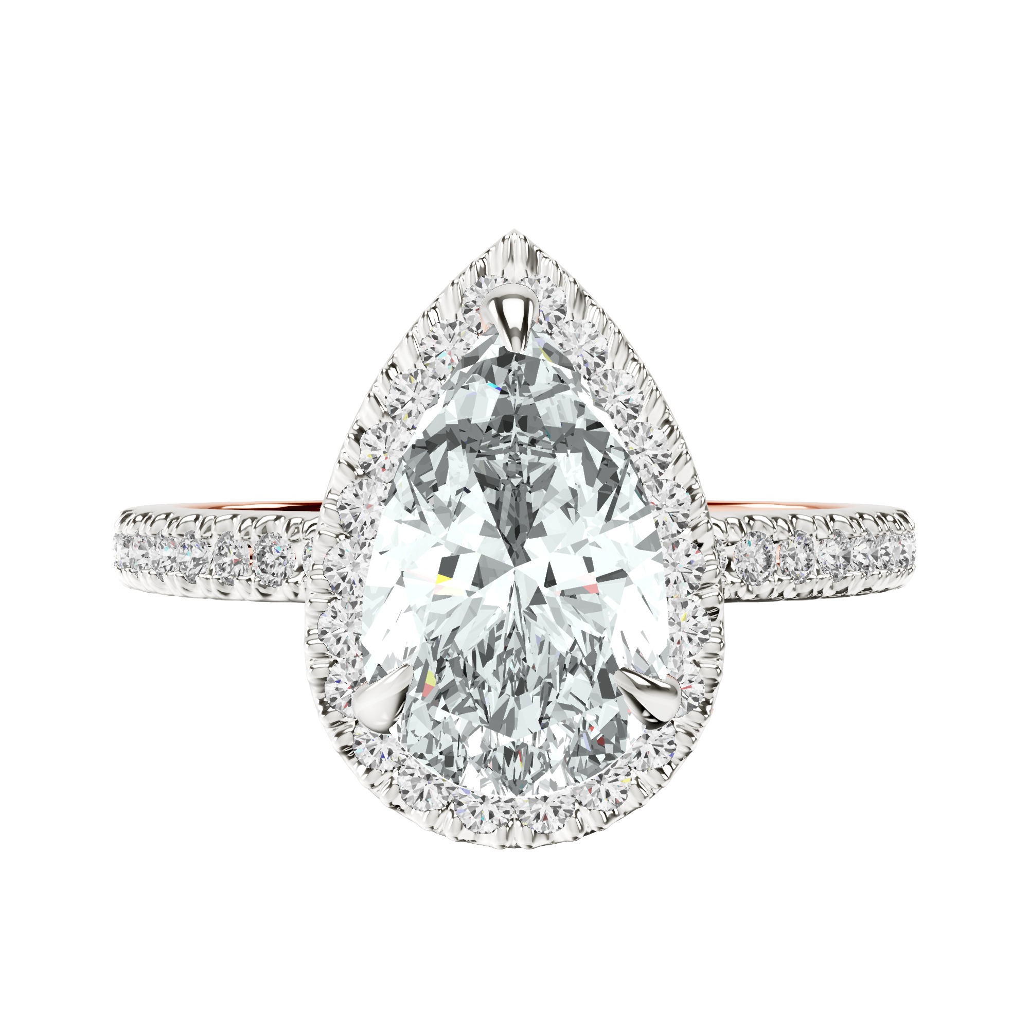 Klarissa Halo Lab Diamond Eternity Ring front view