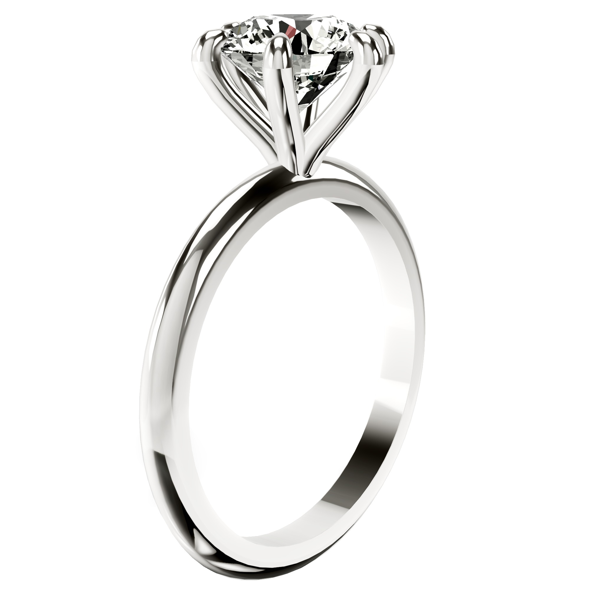 Alora Six Prong Solitaire Lab Diamond Ring top view
