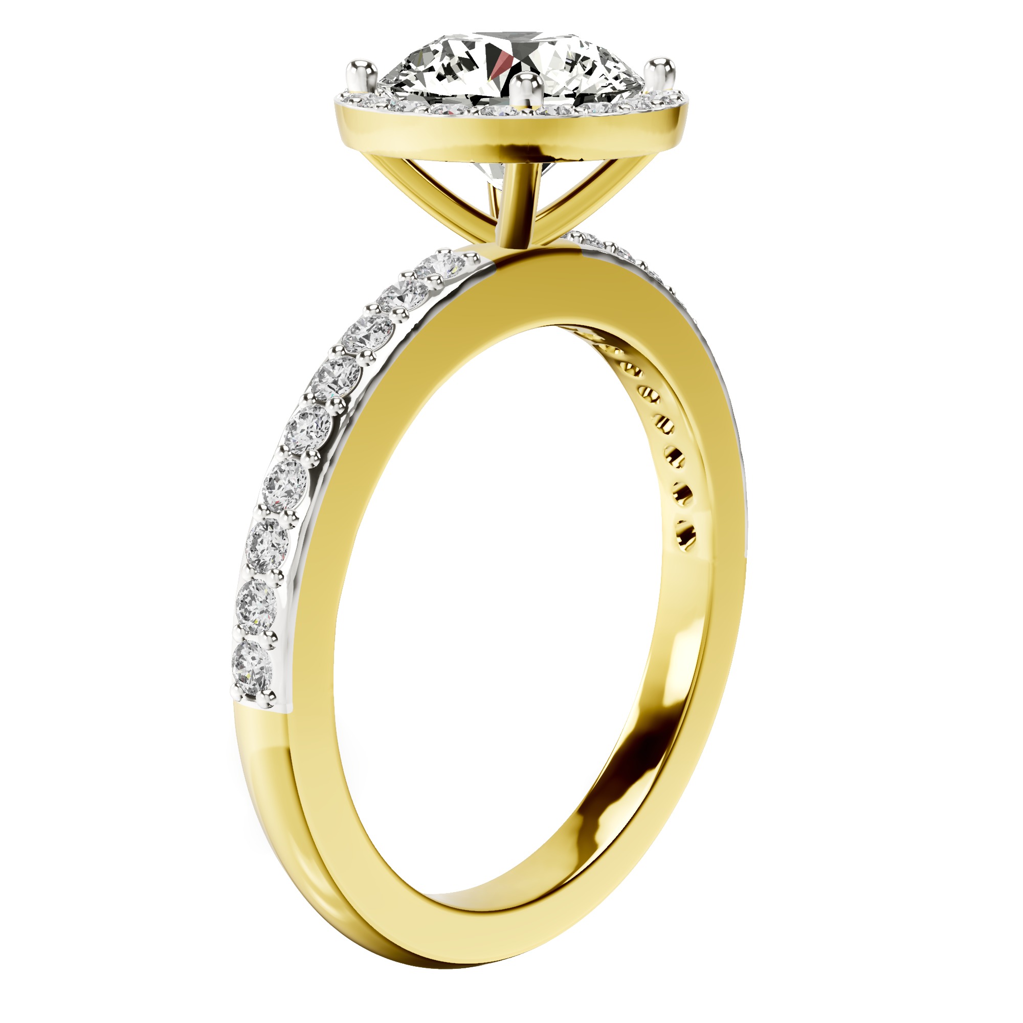 Lumina Halo Lab Diamond Eternity Ring top view
