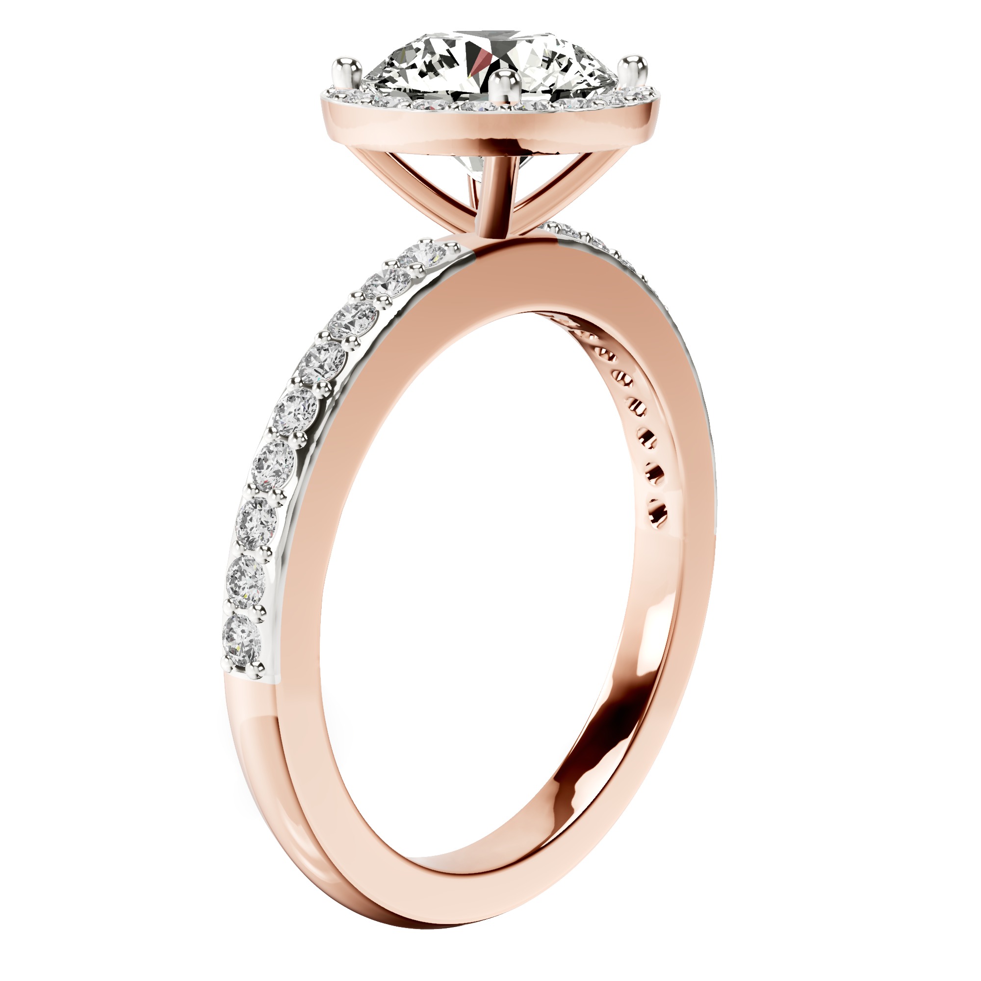 Lumina Halo Lab Diamond Eternity Ring top view