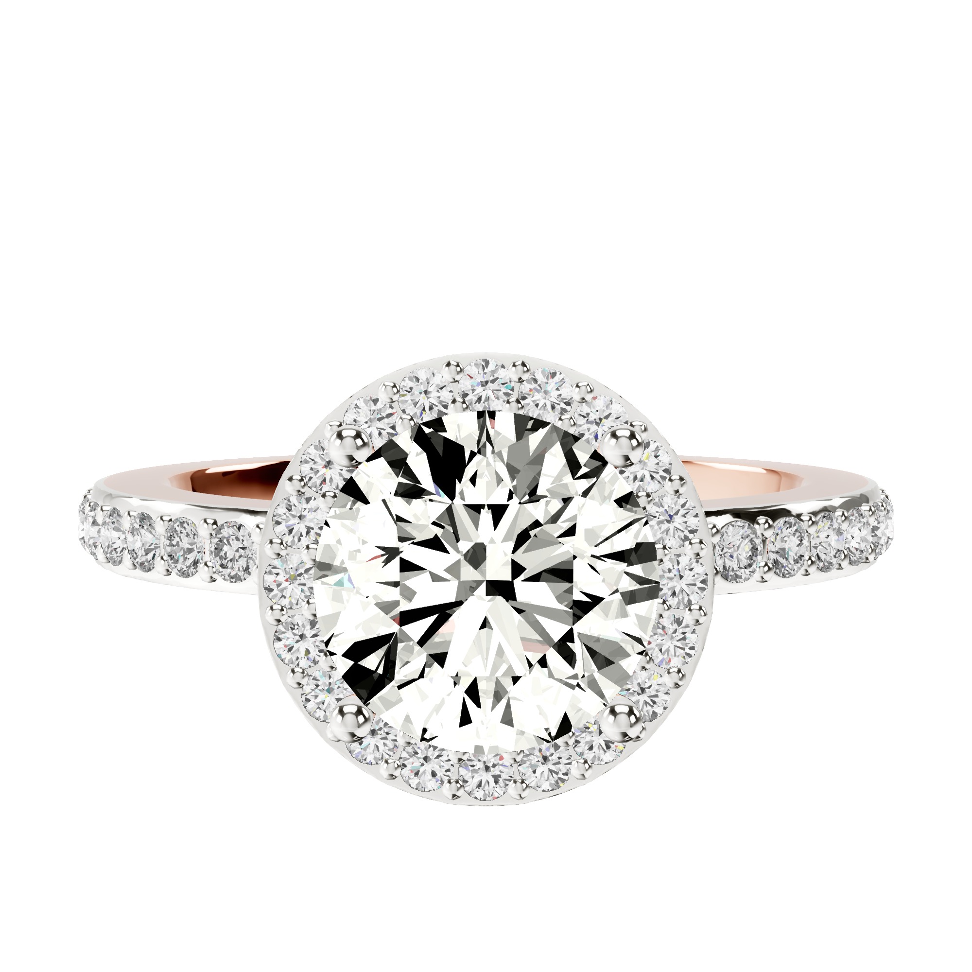 Lumina Halo Lab Diamond Eternity Ring front view