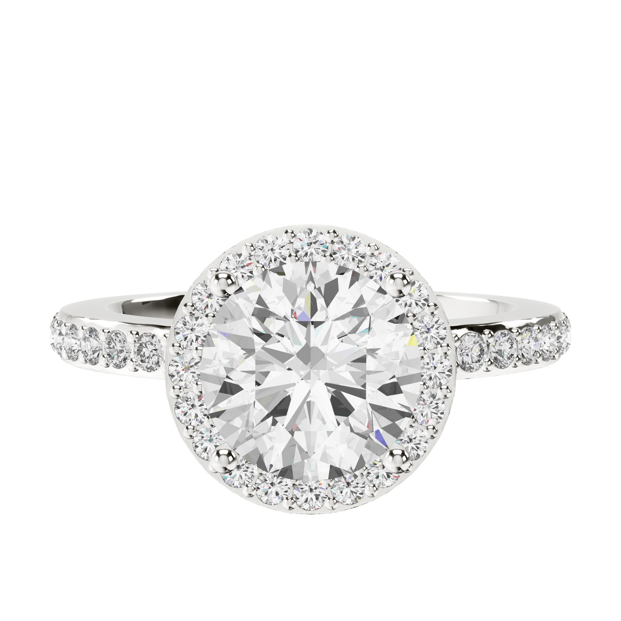 Lumina Halo Lab Diamond Eternity Ring front view