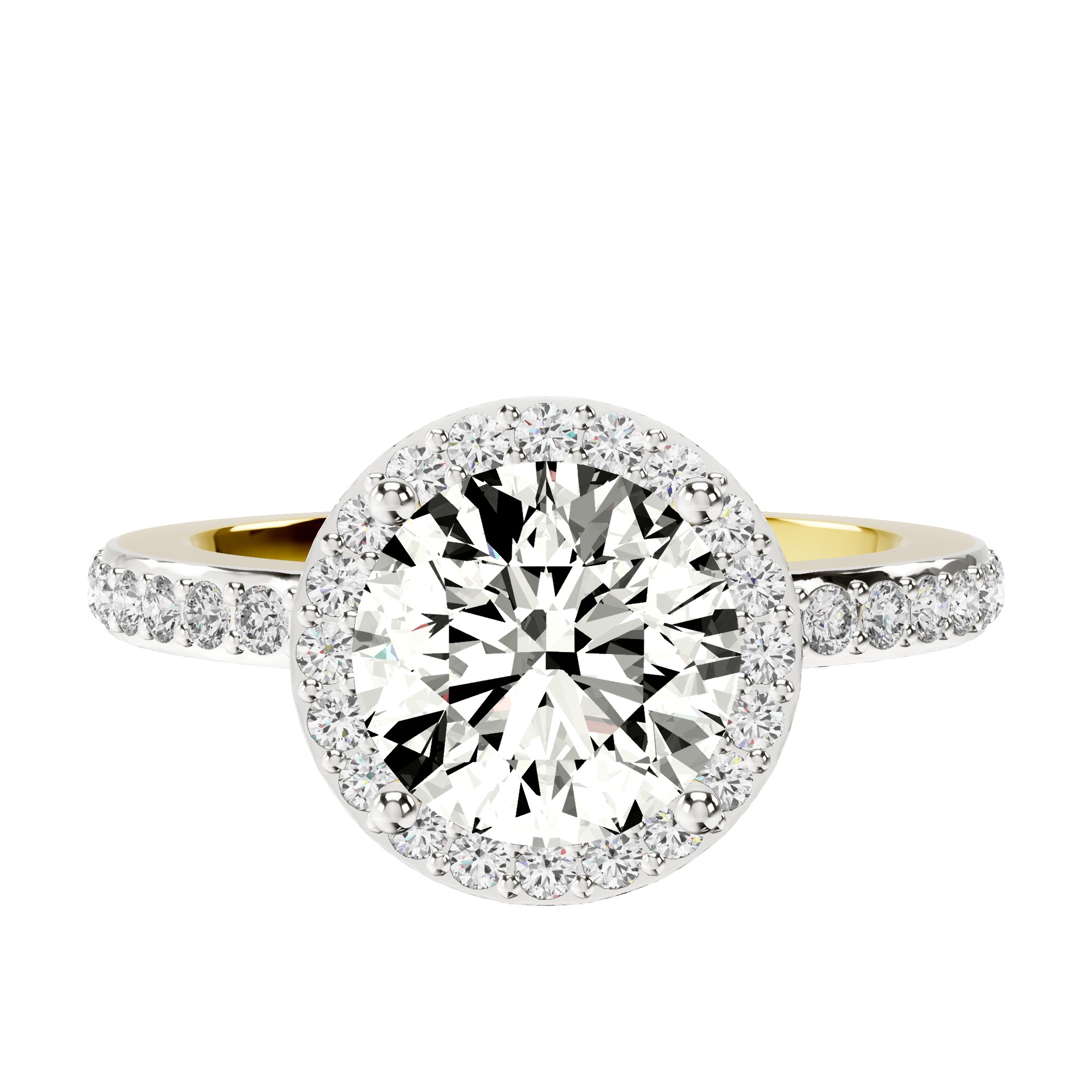 Lumina Halo Lab Diamond Eternity Ring front view