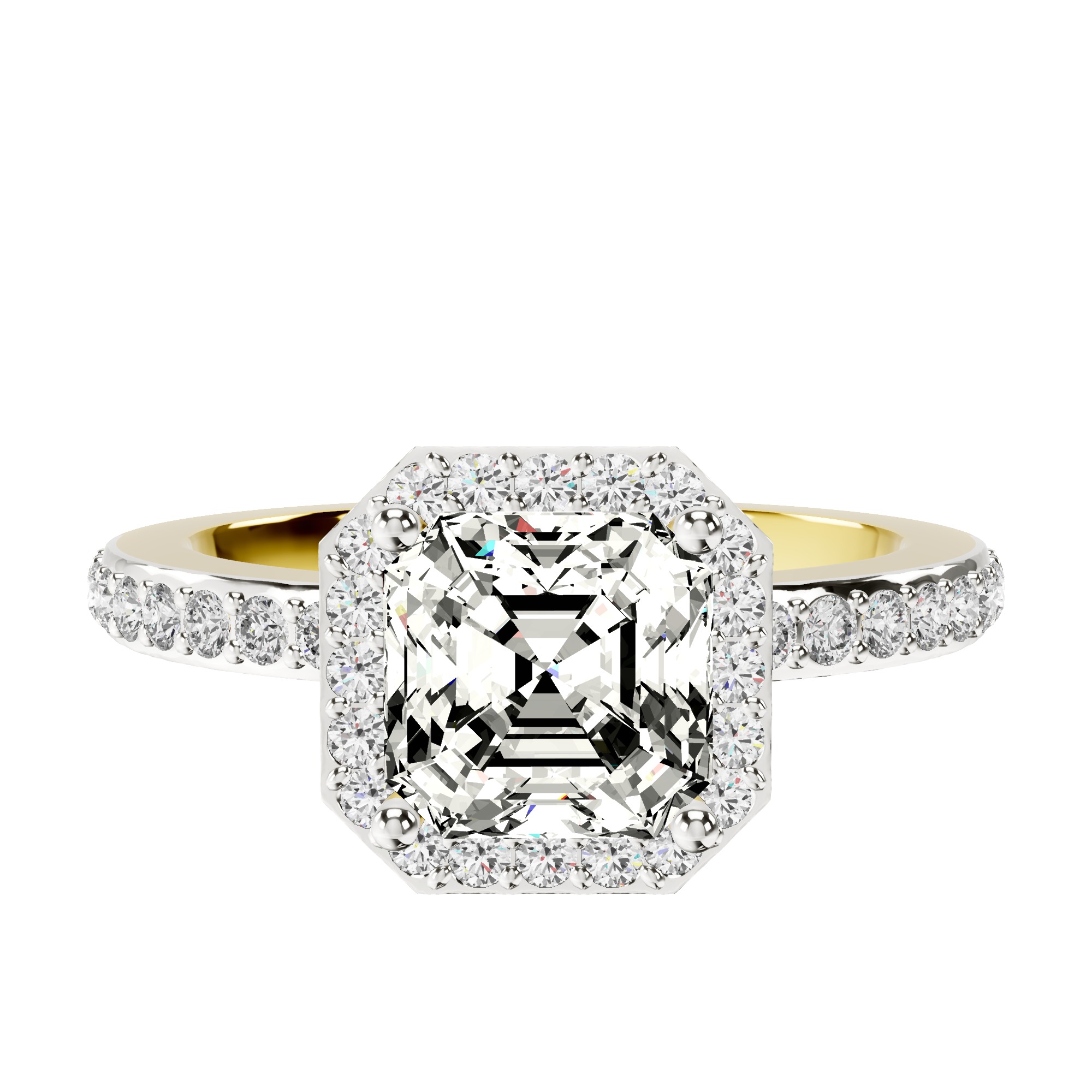 Lumina Halo Lab Diamond Eternity Ring front view