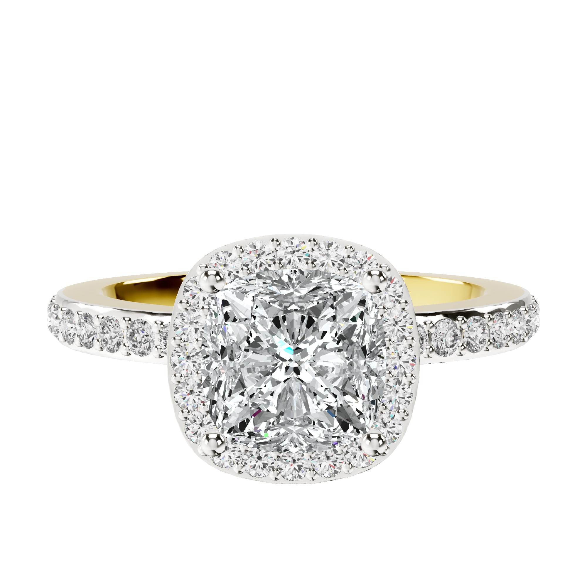 Lumina Halo Lab Diamond Eternity Ring front view