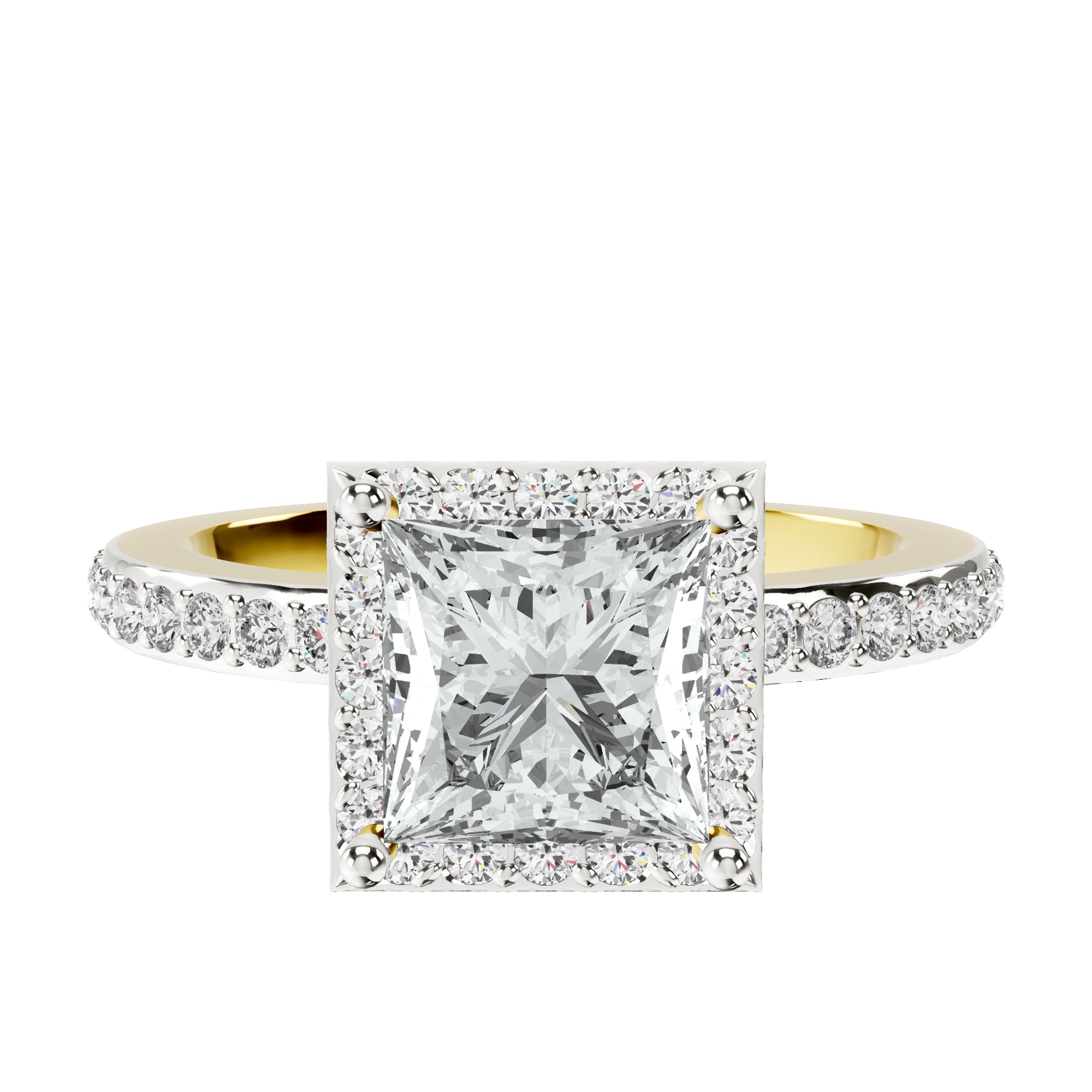 Lumina Halo Lab Diamond Eternity Ring front view