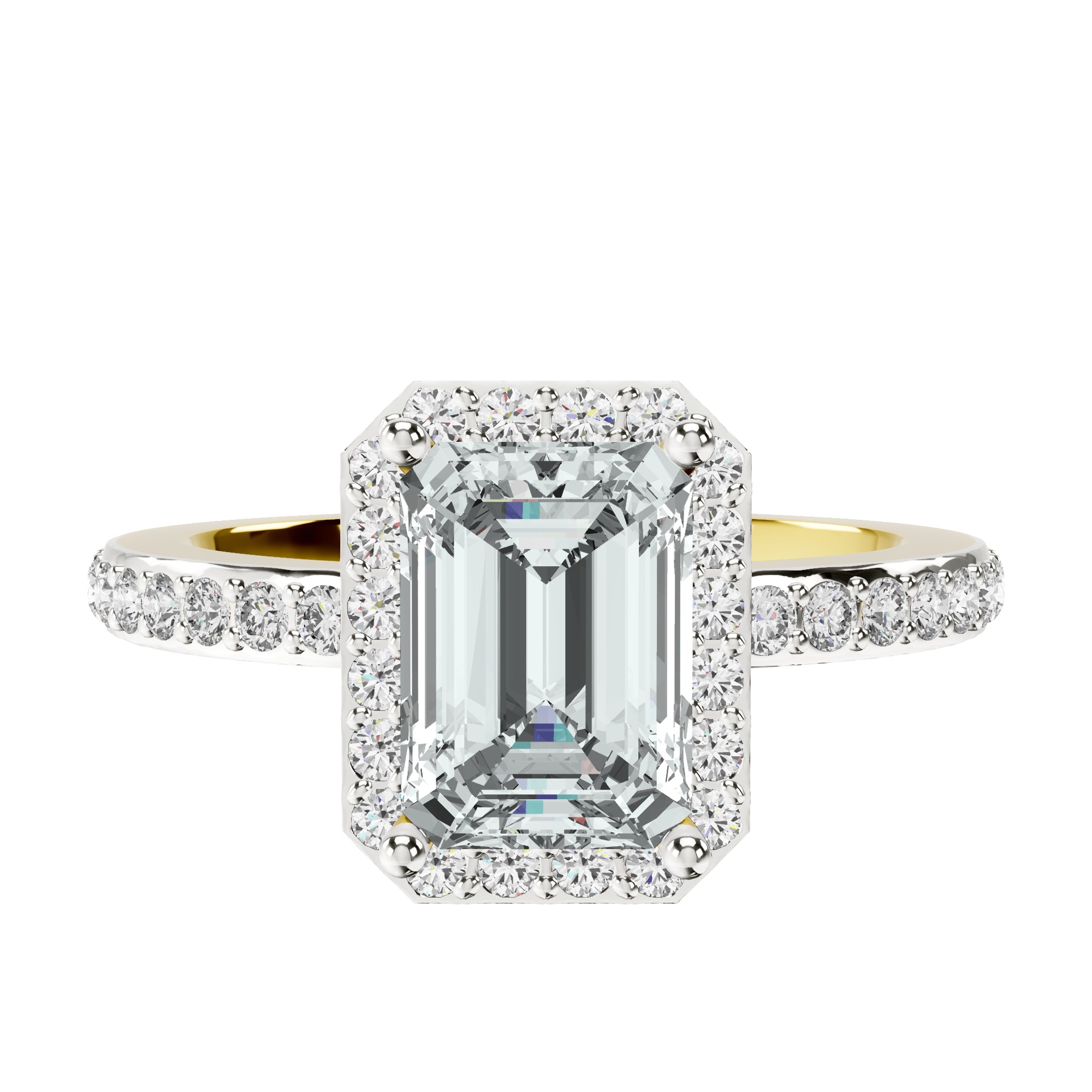 Lumina Halo Lab Diamond Eternity Ring front view