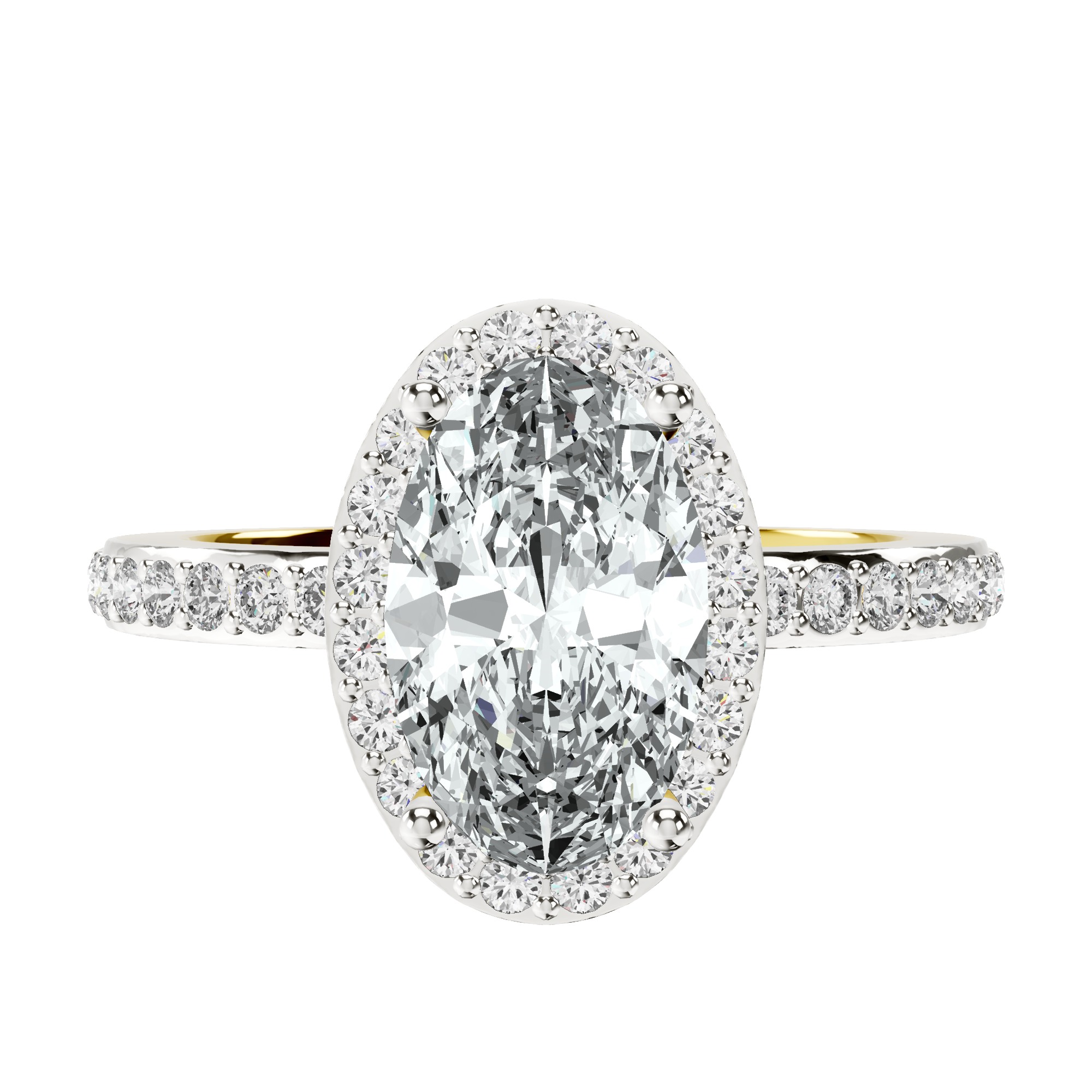 Lumina Halo Lab Diamond Eternity Ring front view