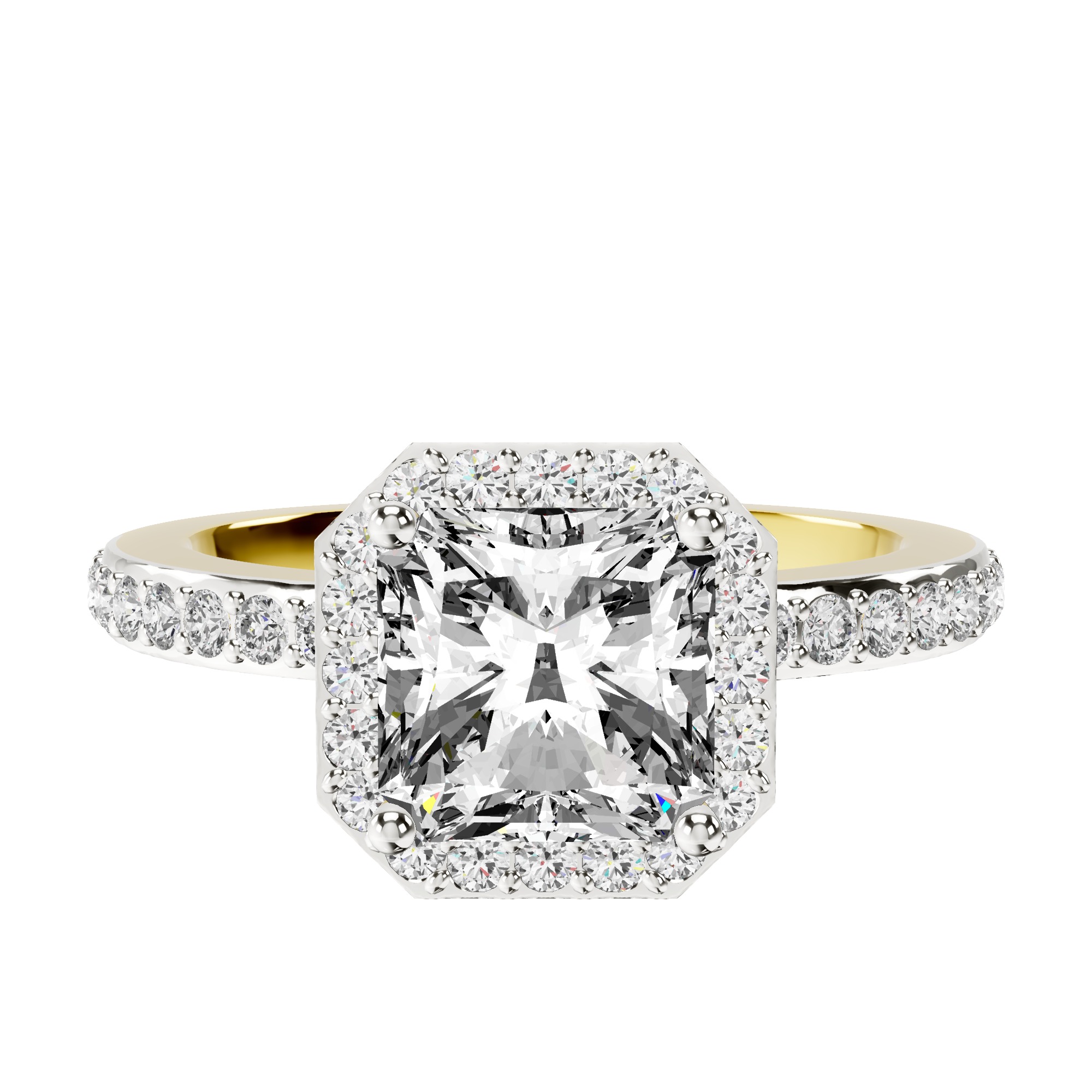 Lumina Halo Lab Diamond Eternity Ring front view