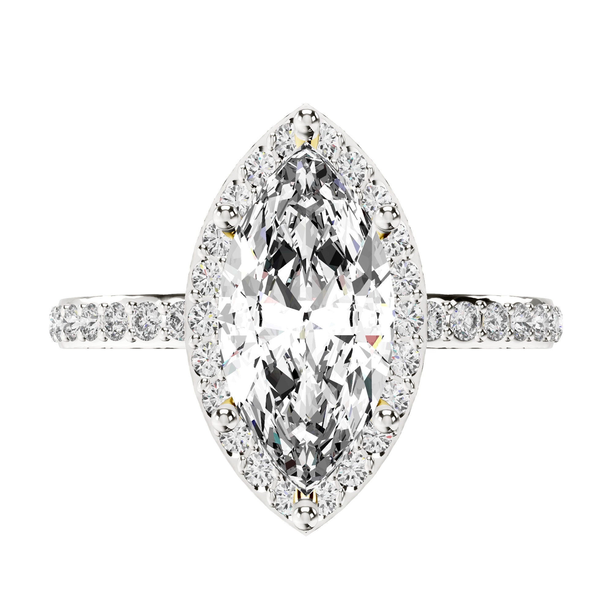 Lumina Halo Lab Diamond Eternity Ring front view