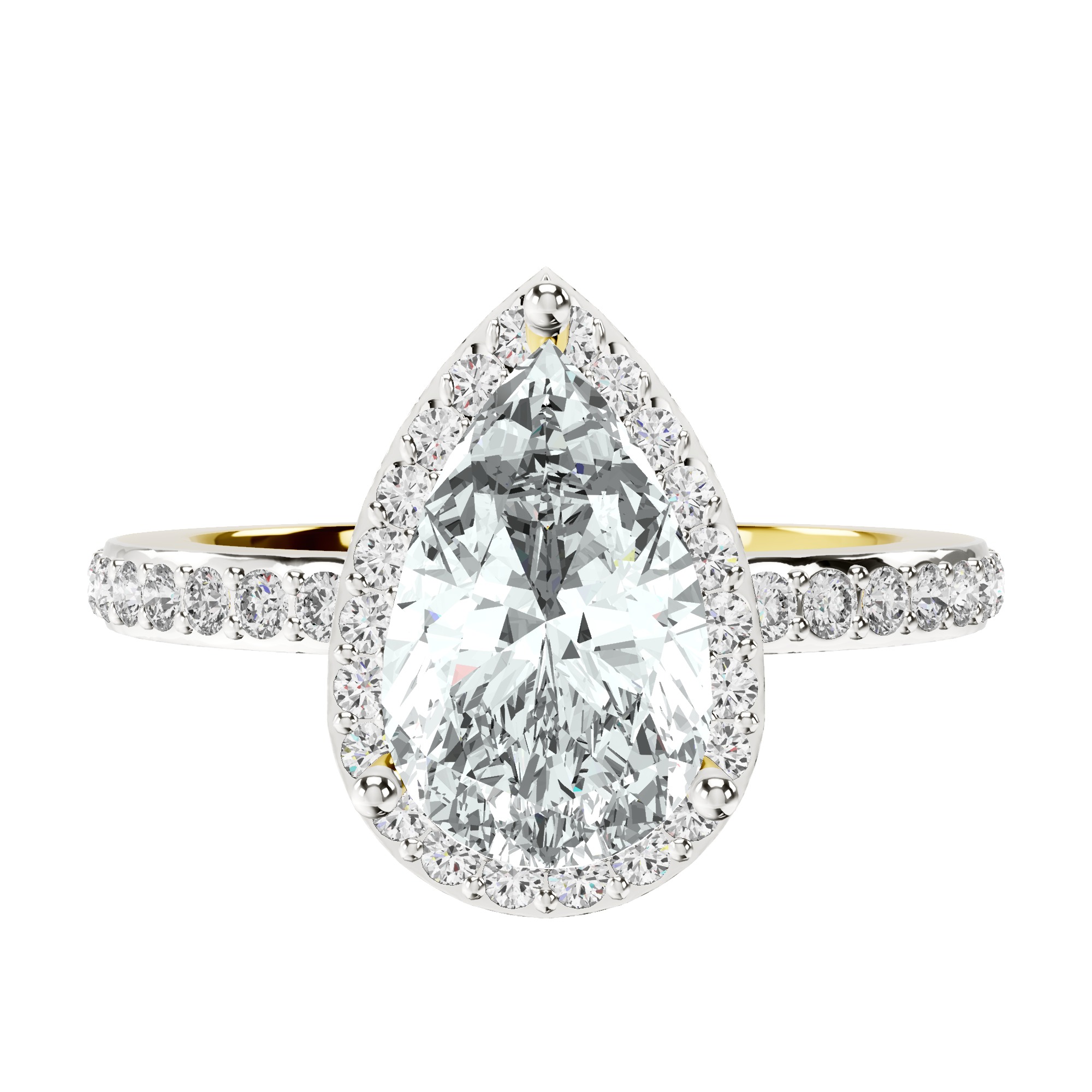 Lumina Halo Lab Diamond Eternity Ring front view