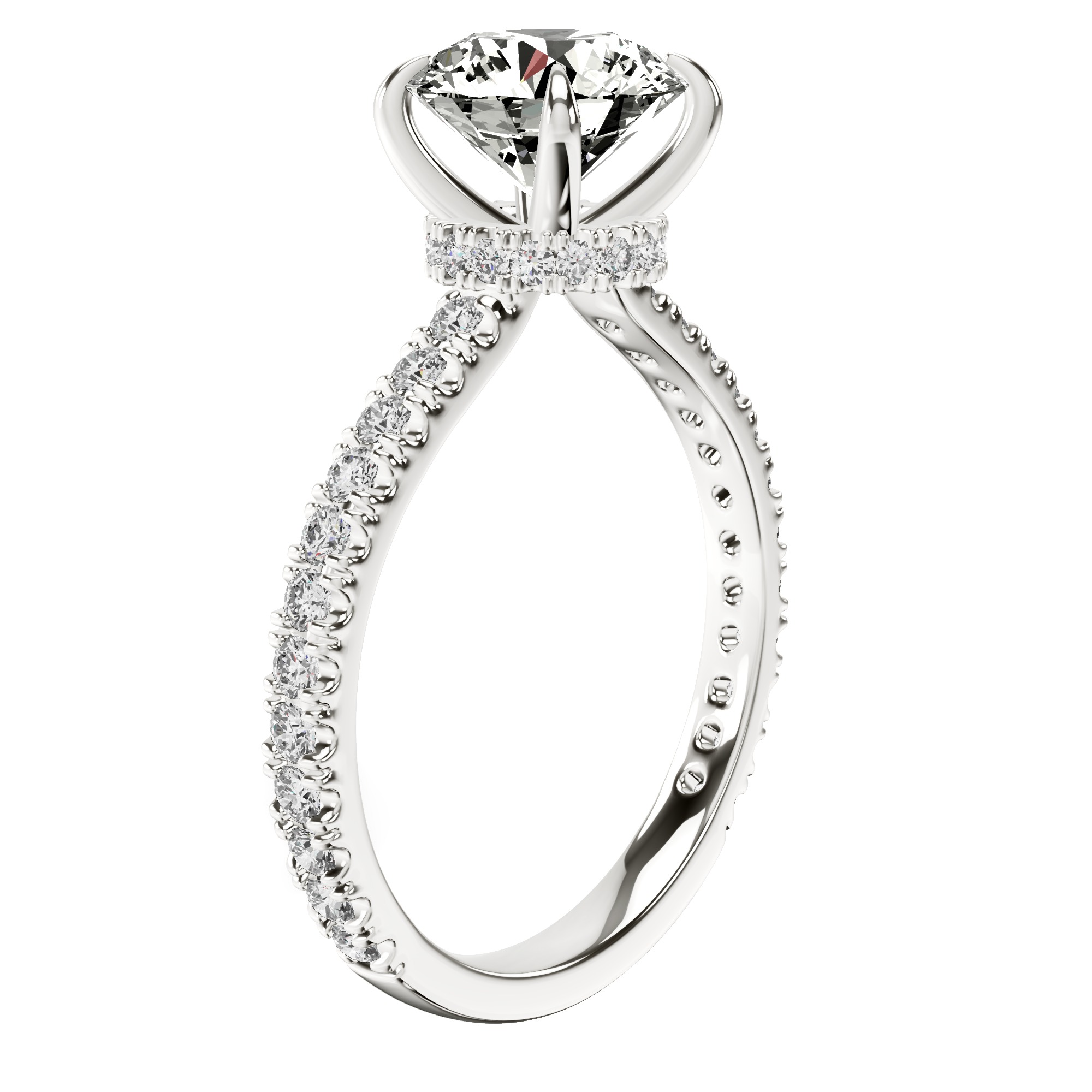 Myra Secret Halo Lab Diamond Ring top view