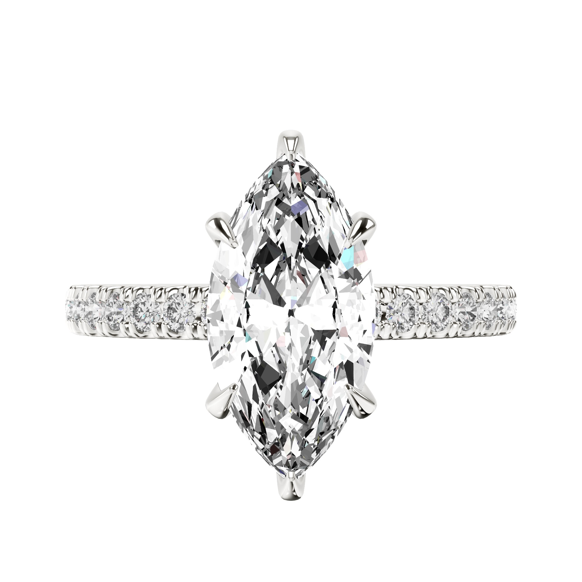 Myra Secret Halo Lab Diamond Ring front view