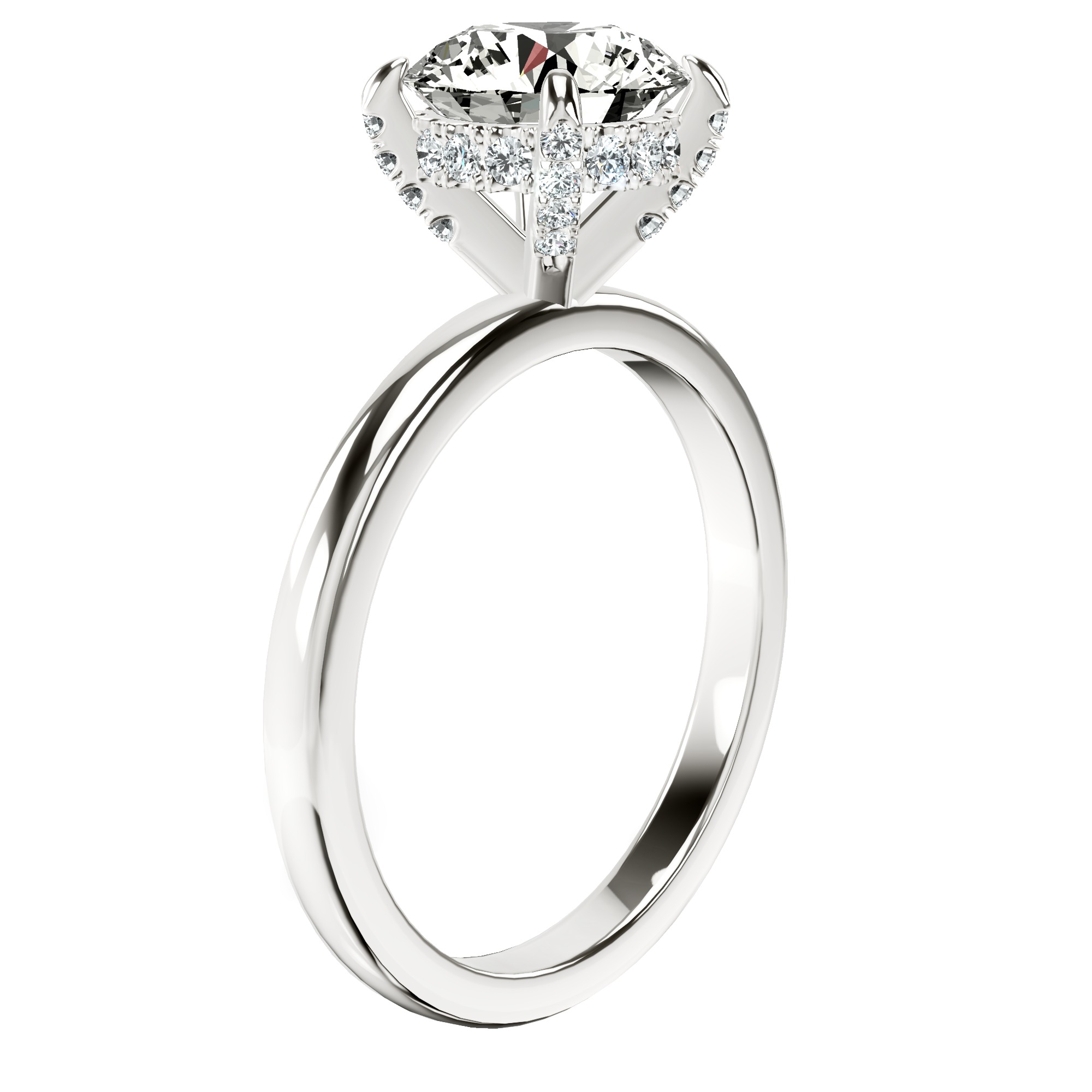 Lyla Hidden Accents Solitaire Lab Diamond Ring top view