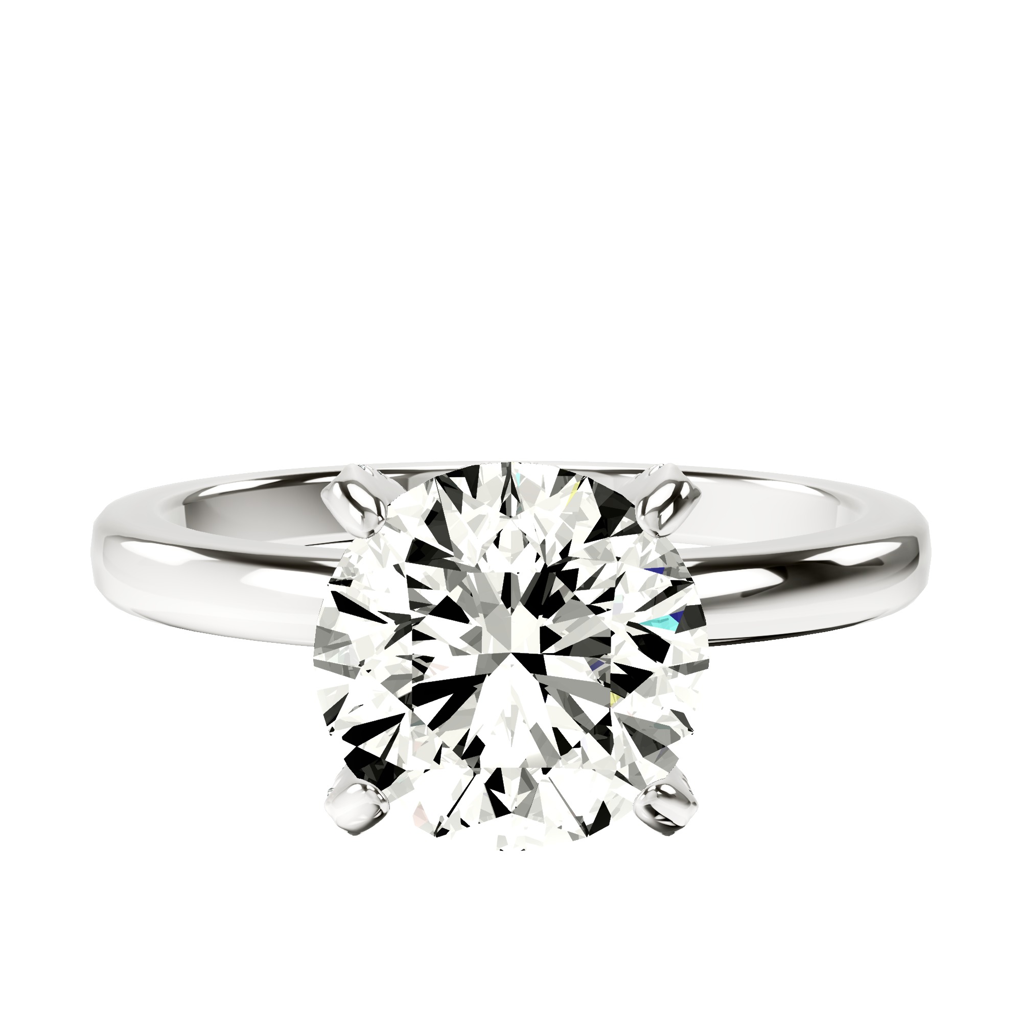 Lyla Hidden Accents Solitaire Lab Diamond Ring front view