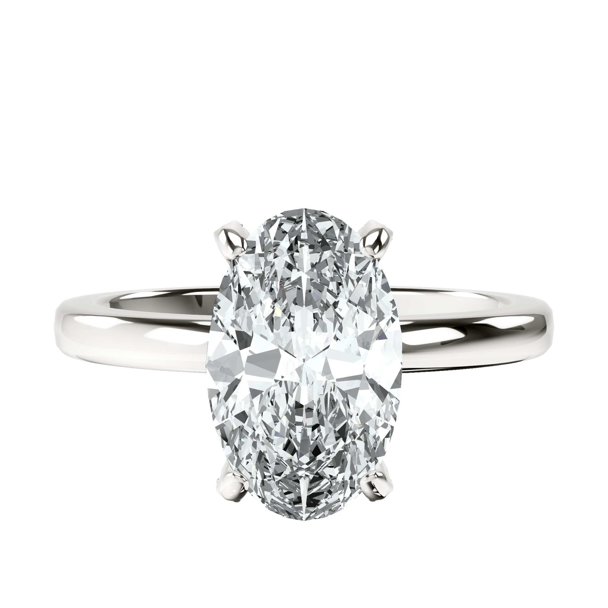 Lyla Hidden Accents Solitaire Lab Diamond Ring front view