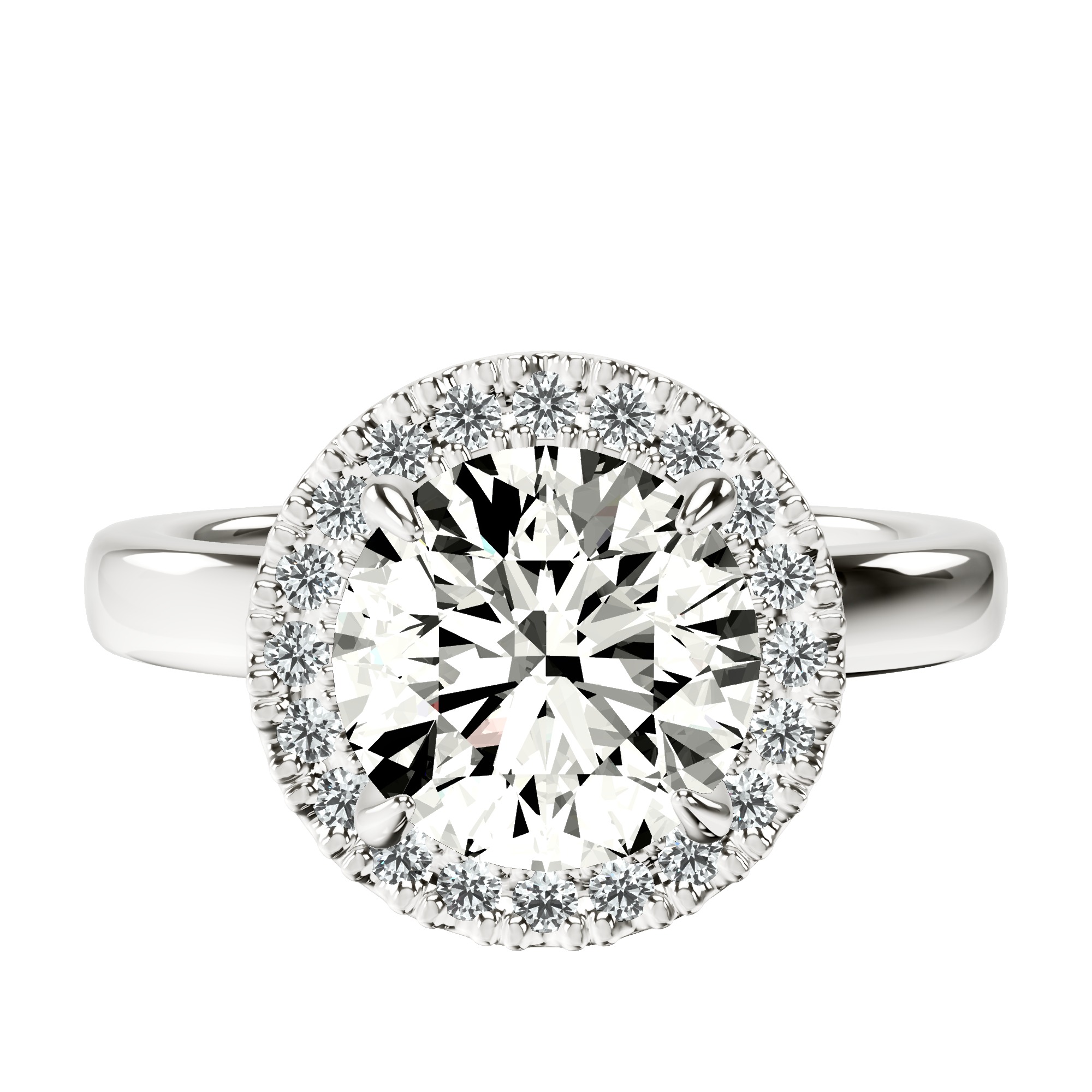 Anna Hidden Accents Halo Lab Diamond Ring front view