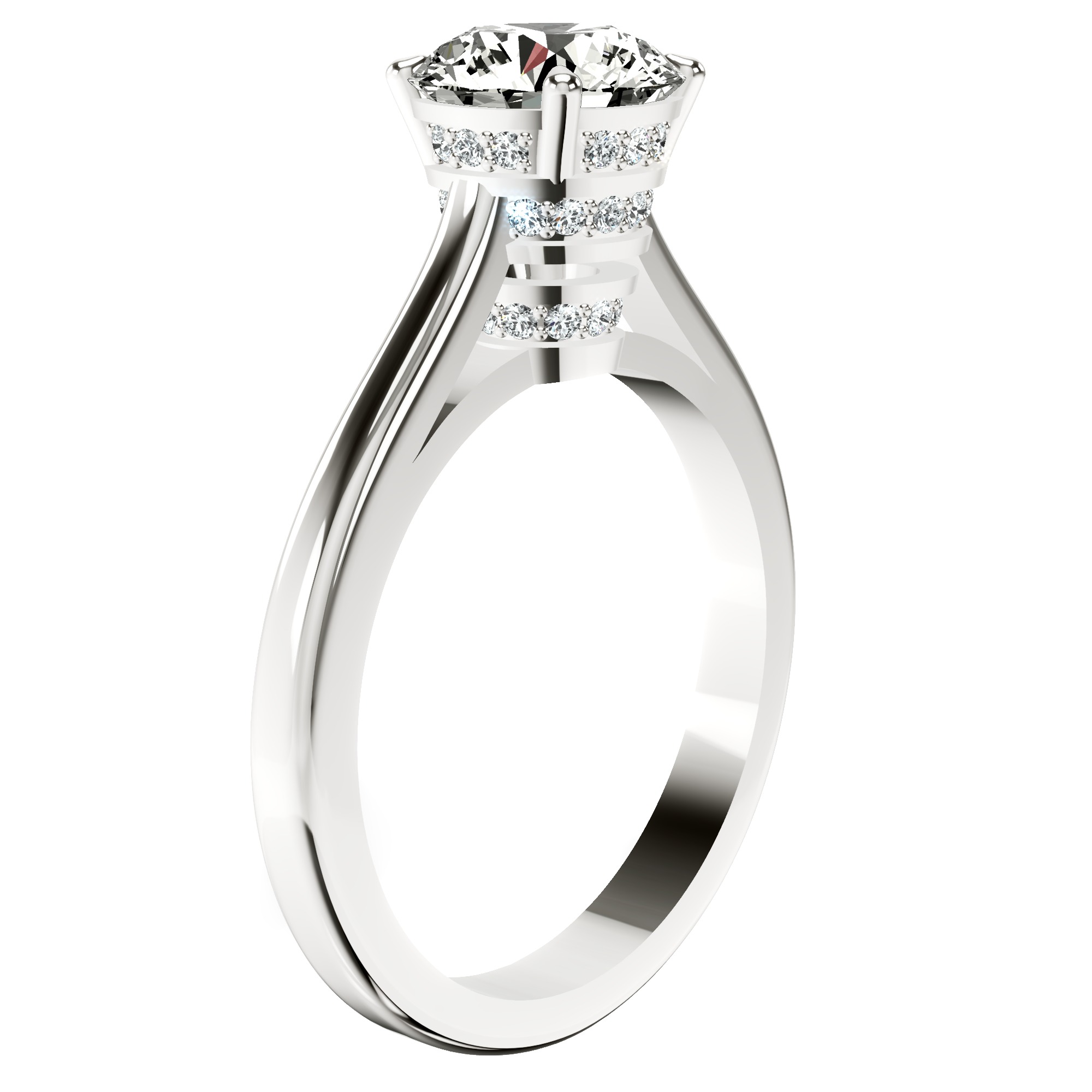 Siran Secret Halo Lab Diamond Ring top view