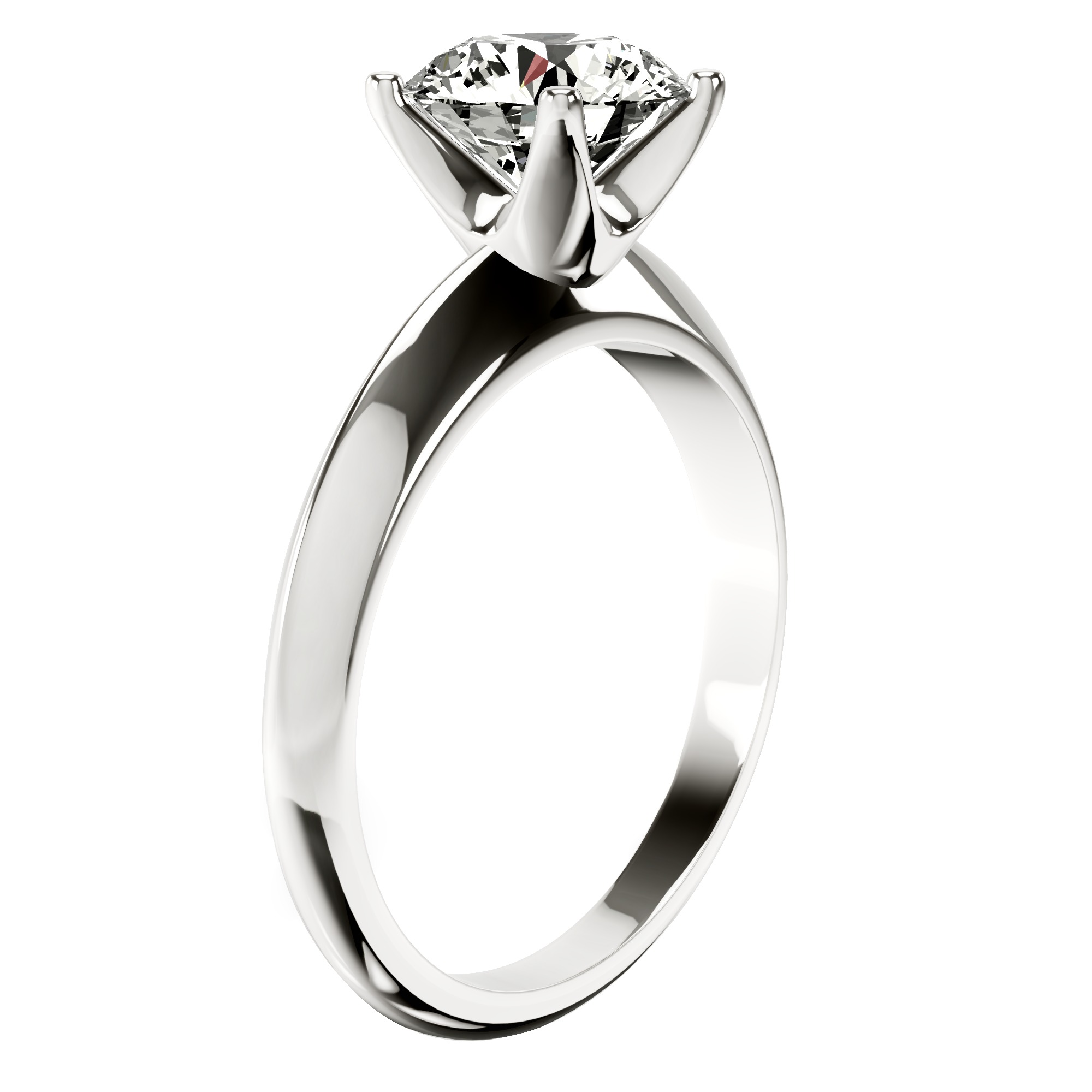 Eloise Solitaire Knife Edge Lab Diamond Ring top view
