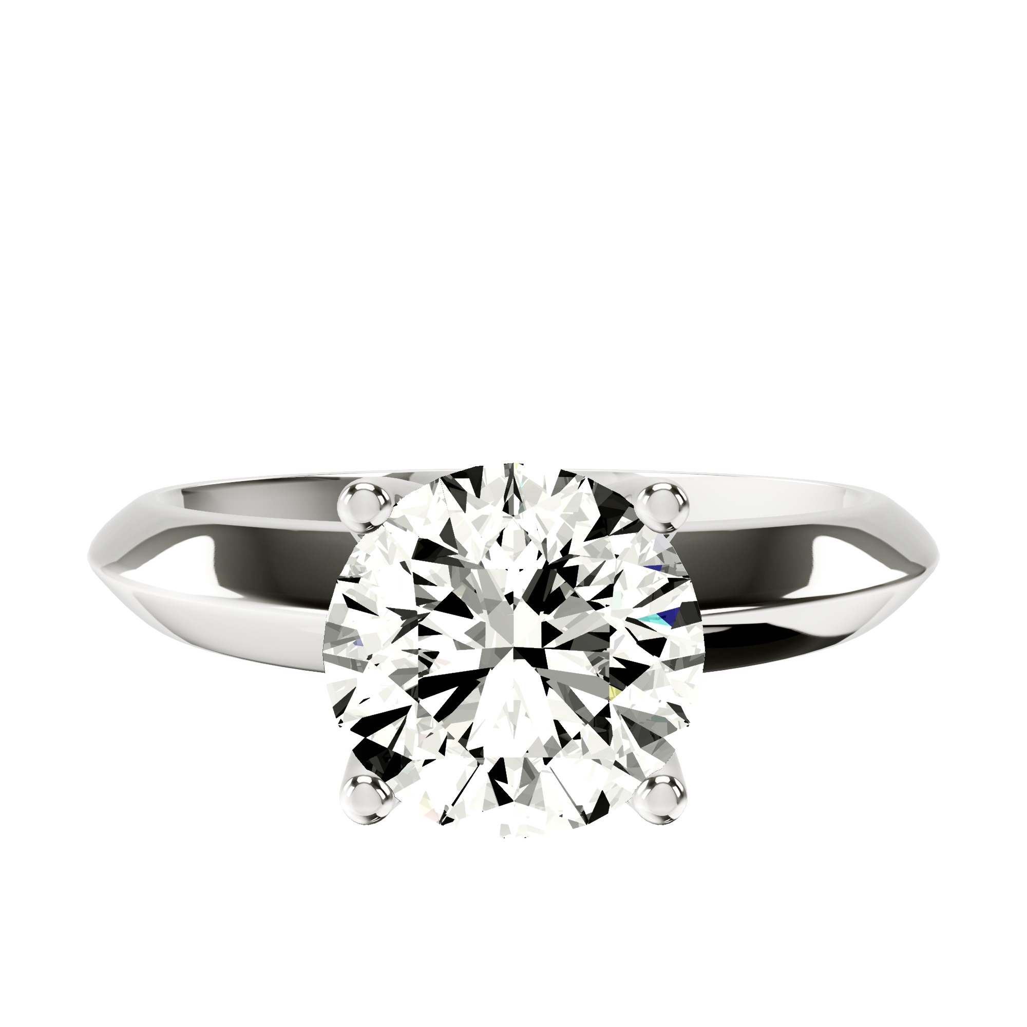 Eloise Solitaire Knife Edge Lab Diamond Ring front view