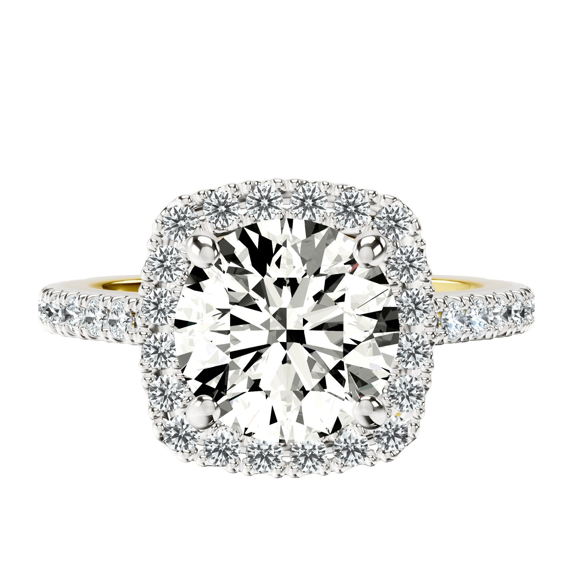 Valerie Euro Shank Halo Lab Diamond Ring
