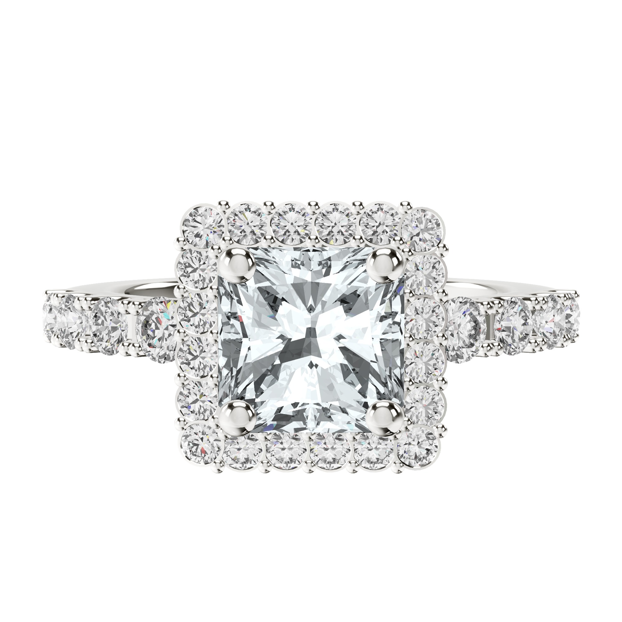 Vionna Round Halo Lab Diamond Ring