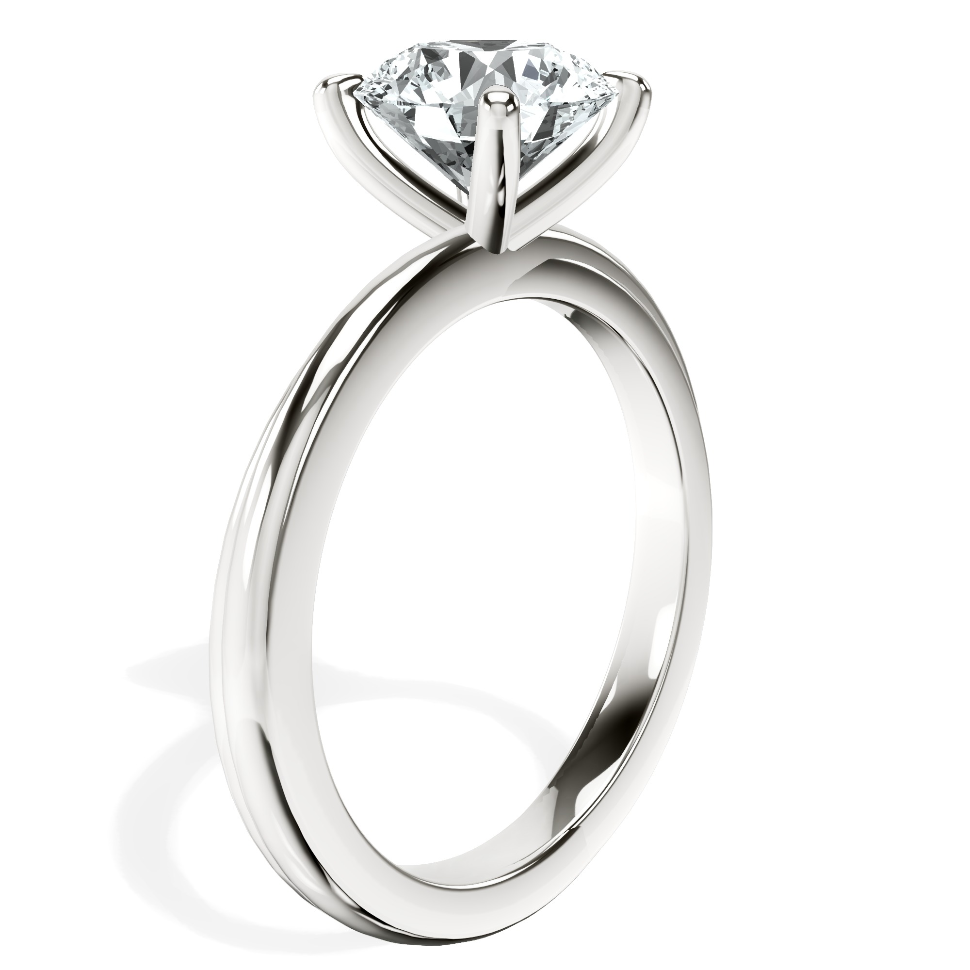 Juniper Crossover Solitaire Lab Diamond Ring top view