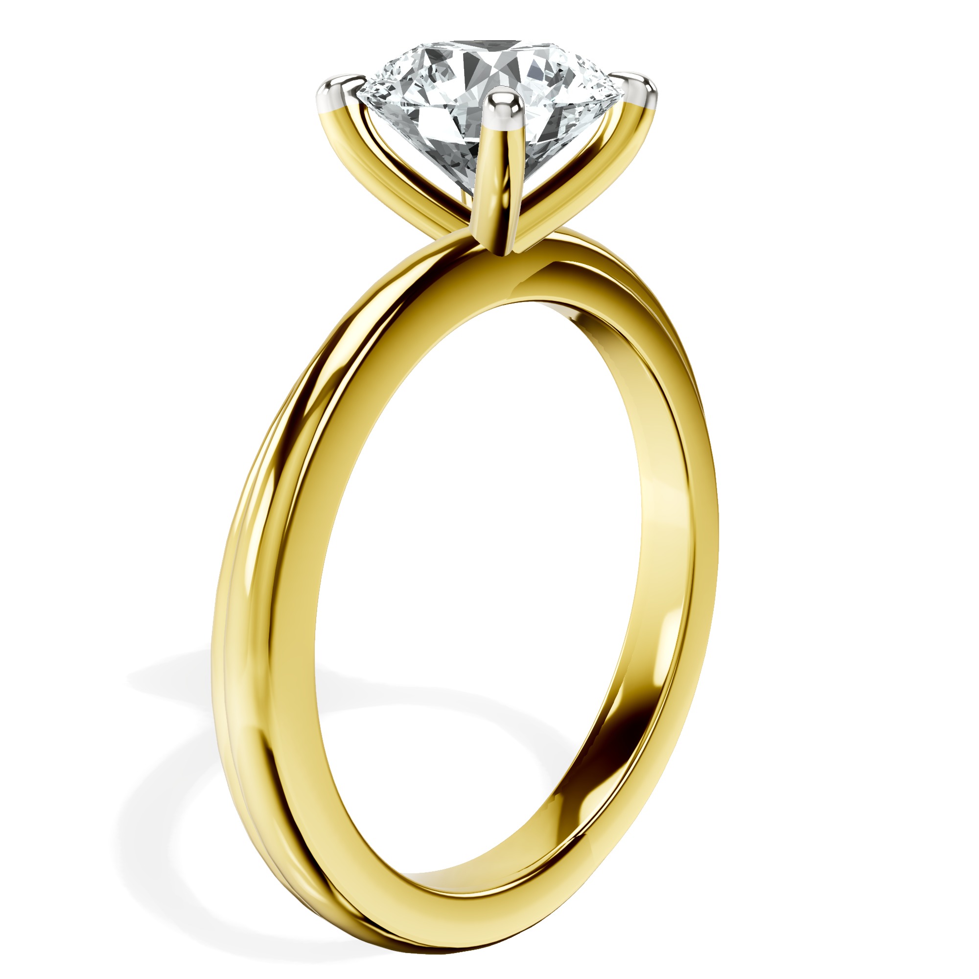 Juniper Crossover Solitaire Lab Diamond Ring top view