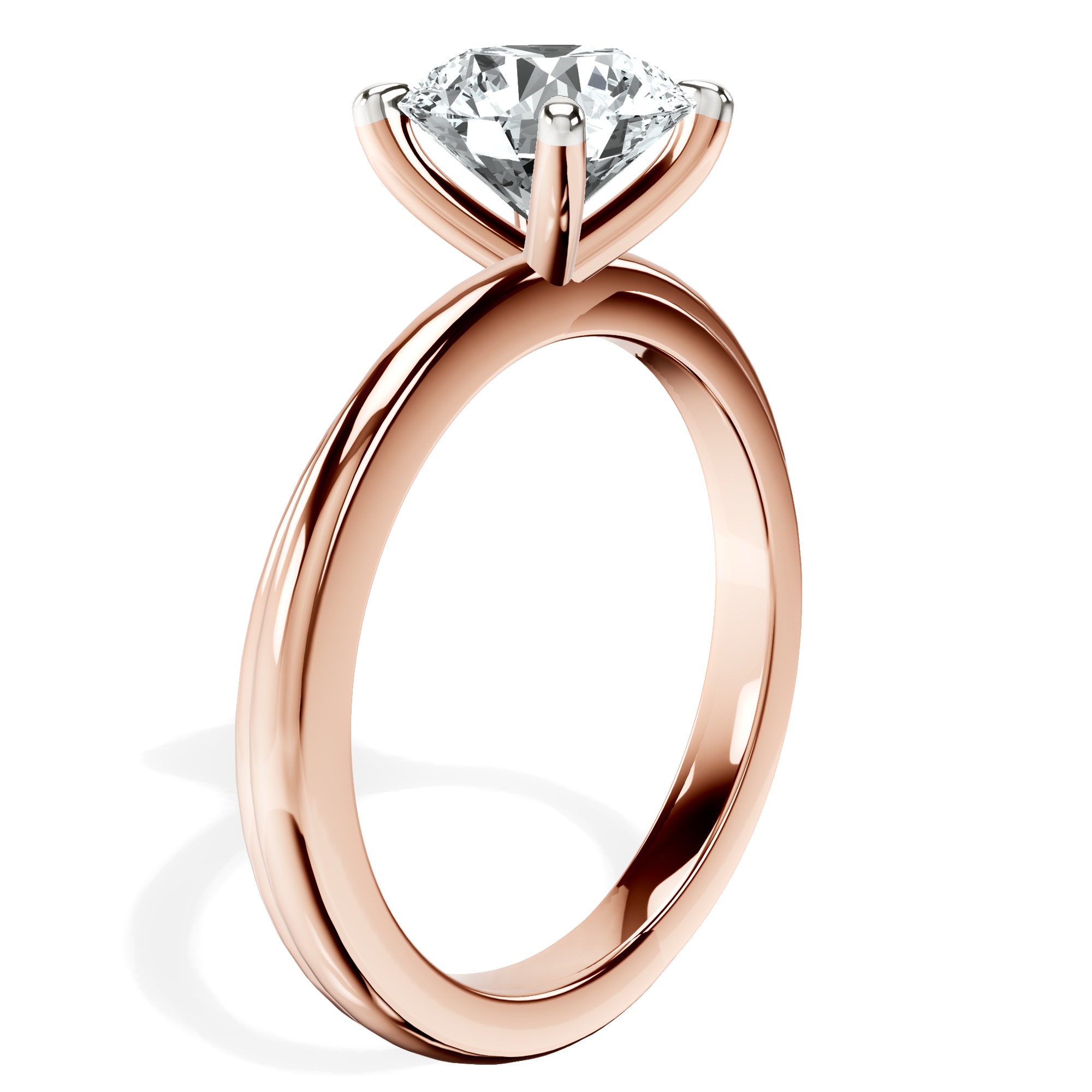 Juniper Crossover Solitaire Lab Diamond Ring top view