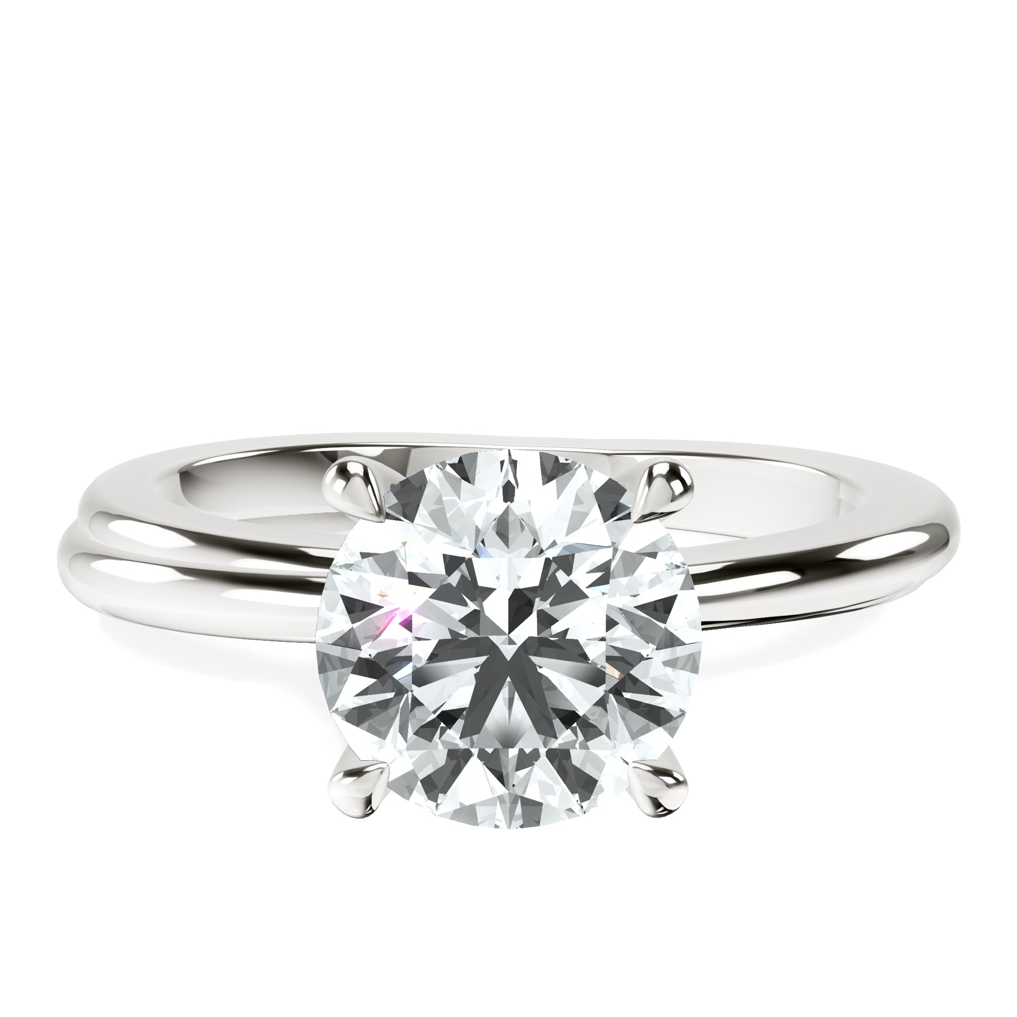 Juniper Crossover Solitaire Lab Diamond Ring front view