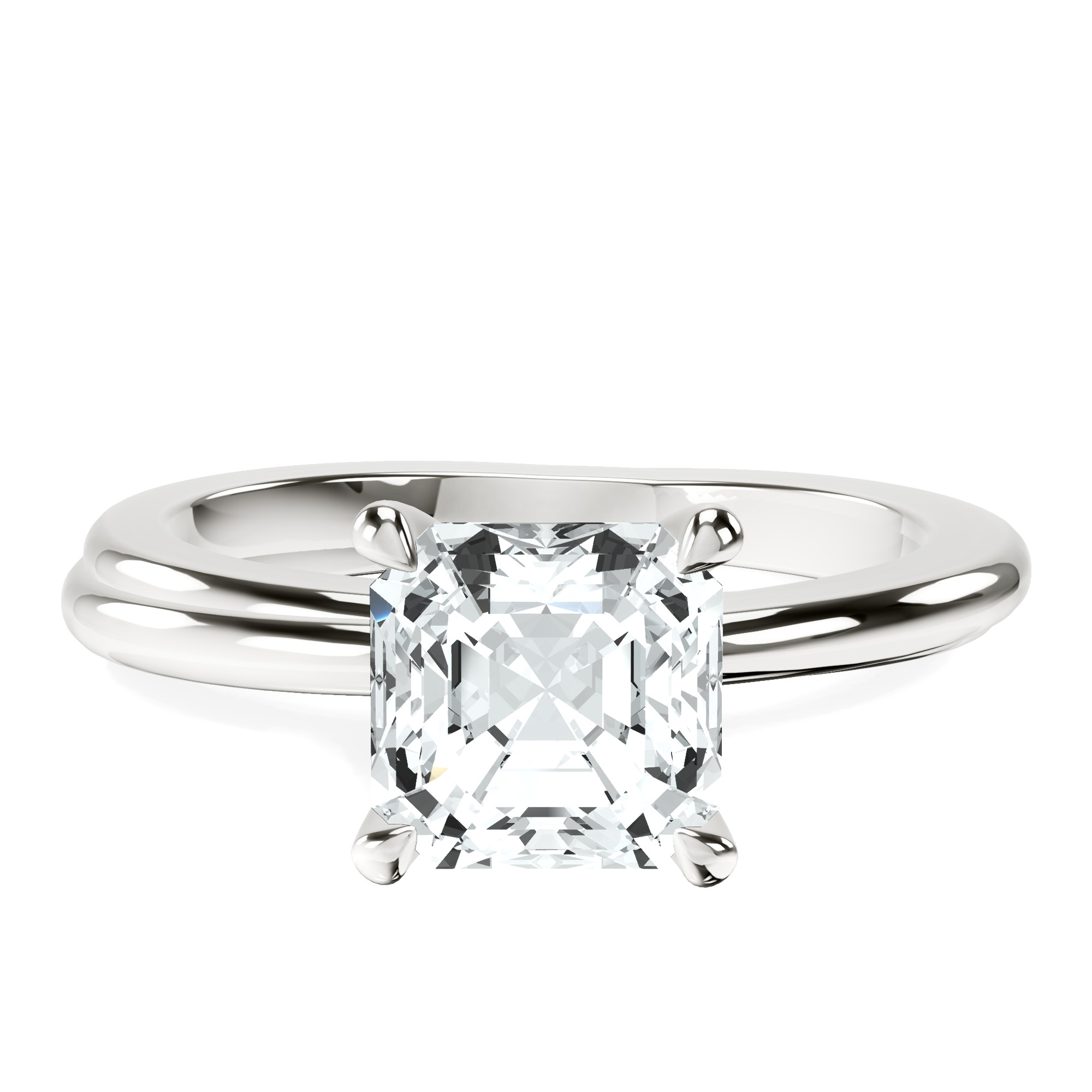 Juniper Crossover Solitaire Lab Diamond Ring front view