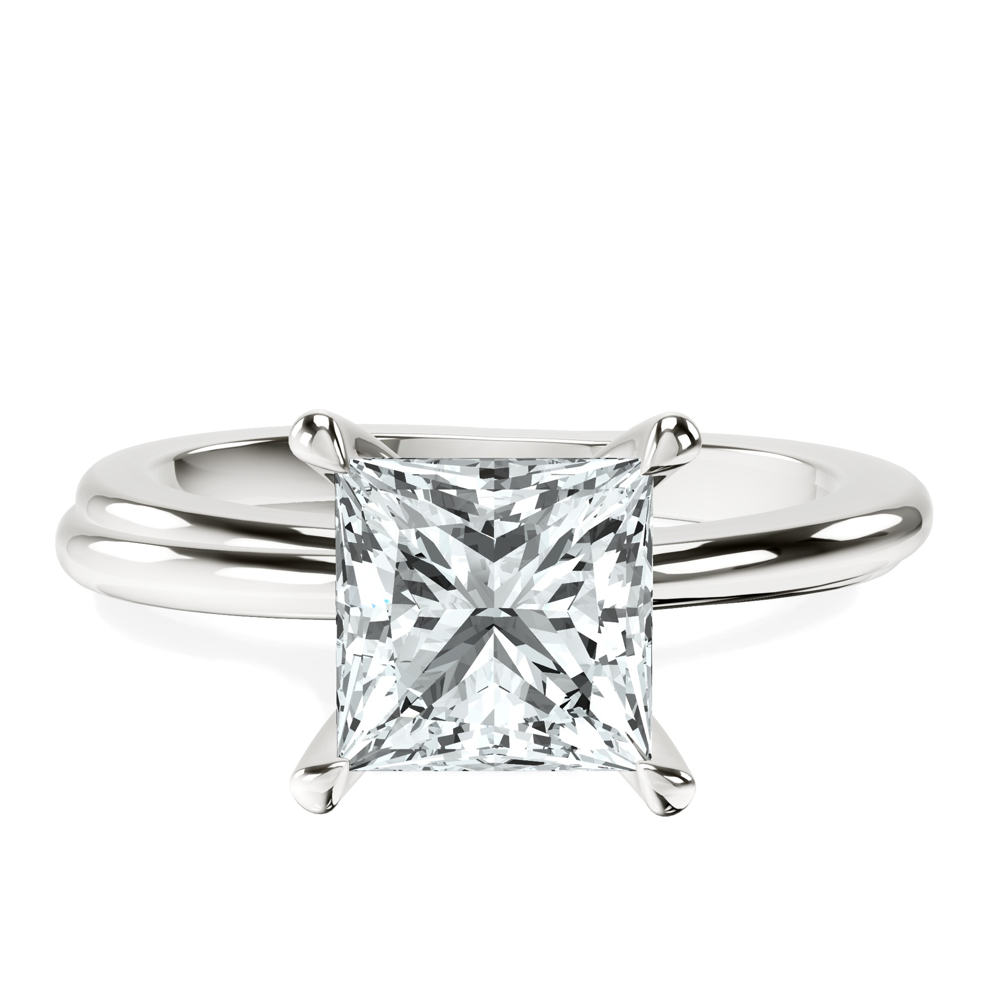 Juniper Crossover Solitaire Lab Diamond Ring front view