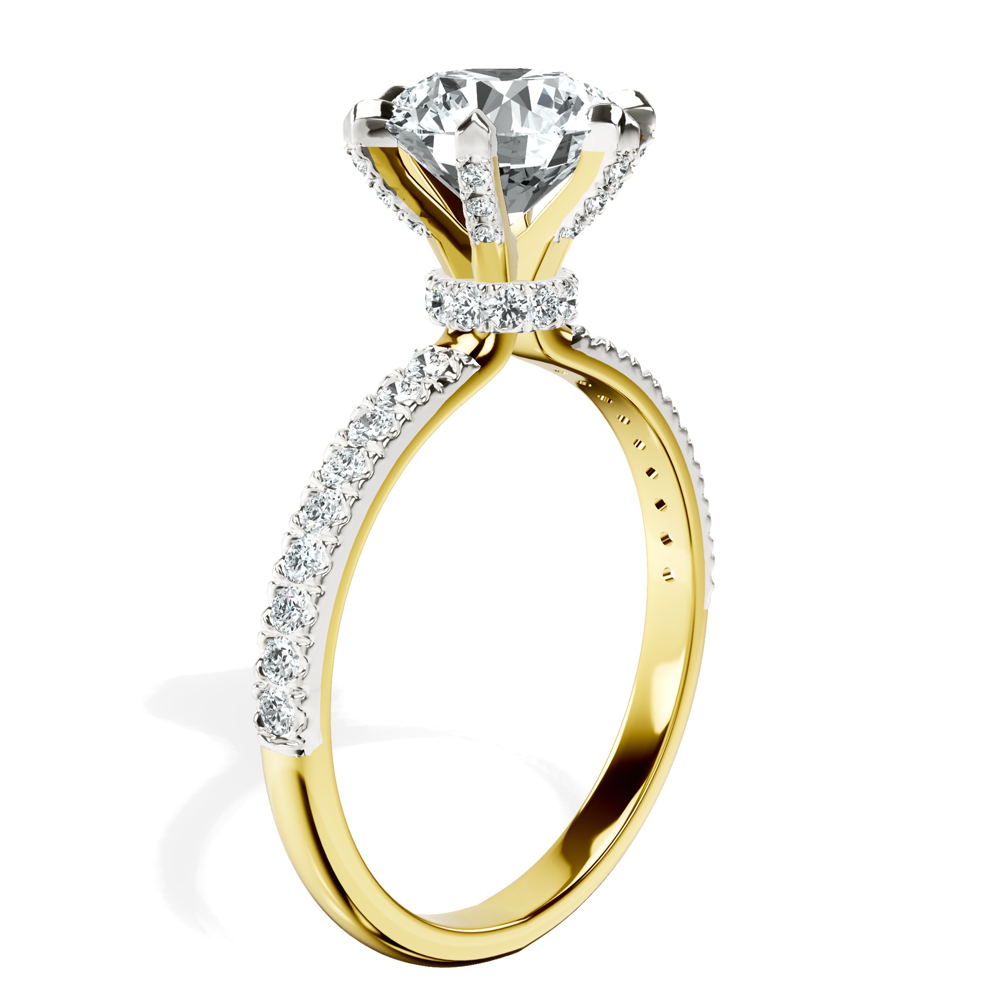 Mereia Secret Halo Lab Diamond Ring left view