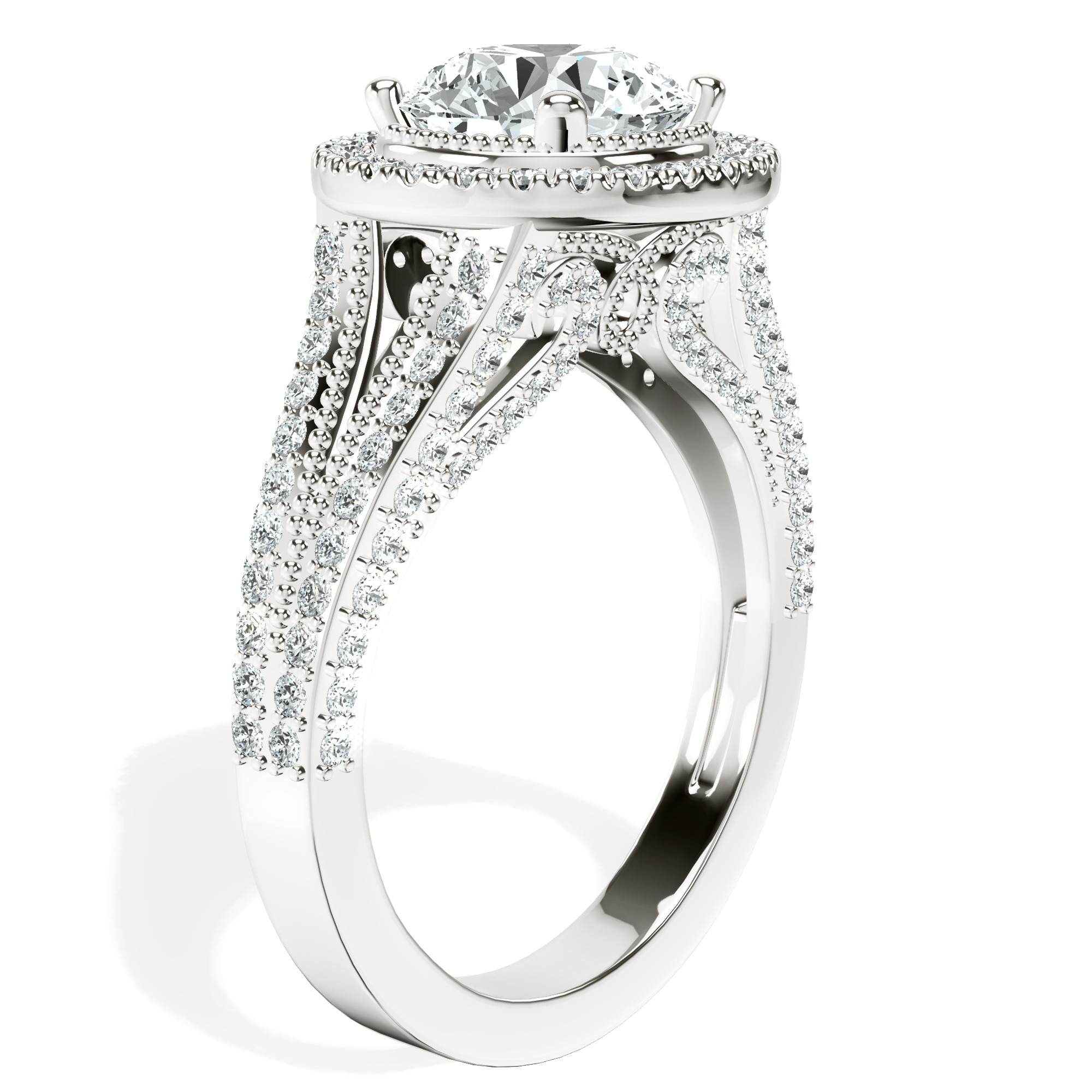 Opulenté Antique Halo Lab Diamond Ring top view