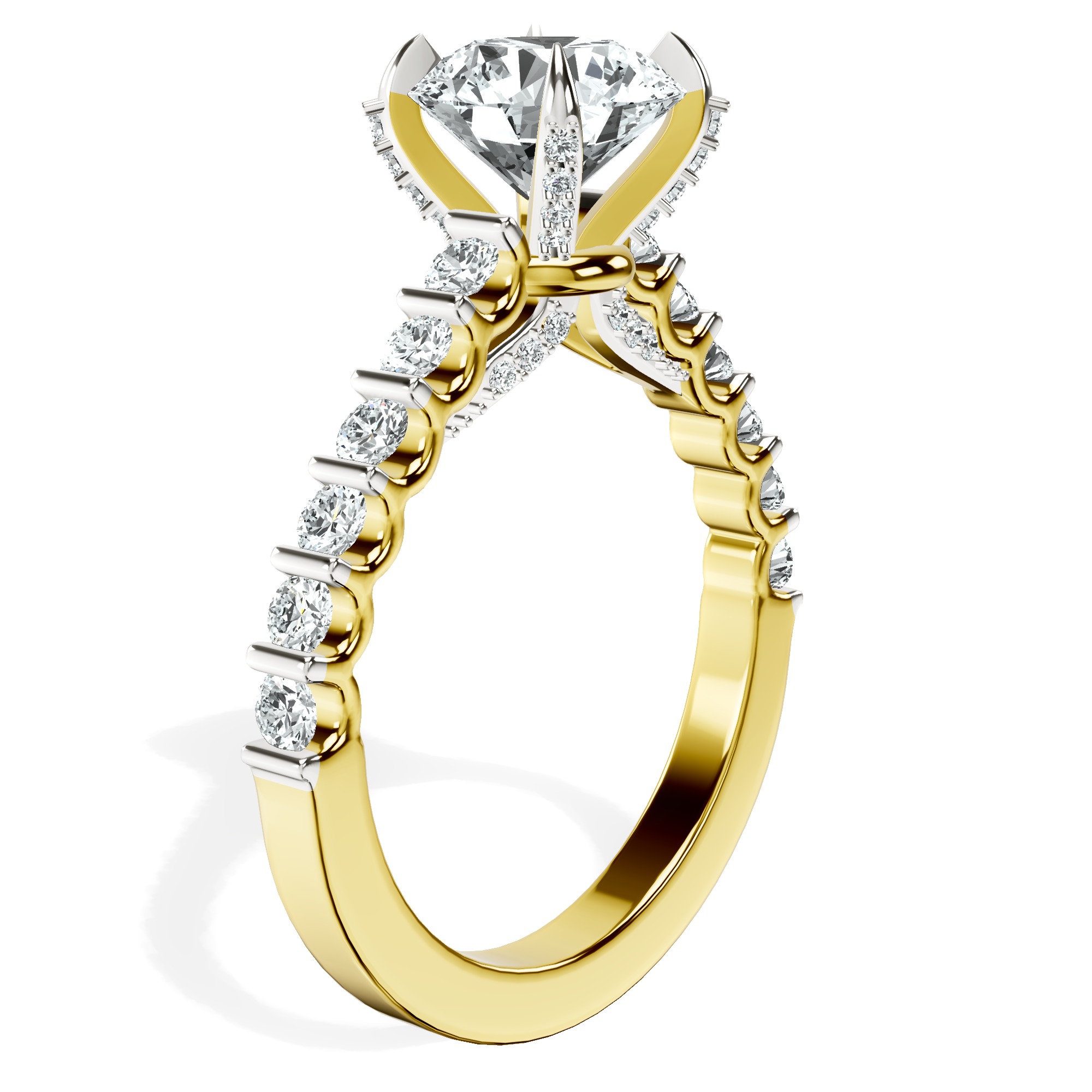 Austria Cathedral Lab Diamond Ring top view