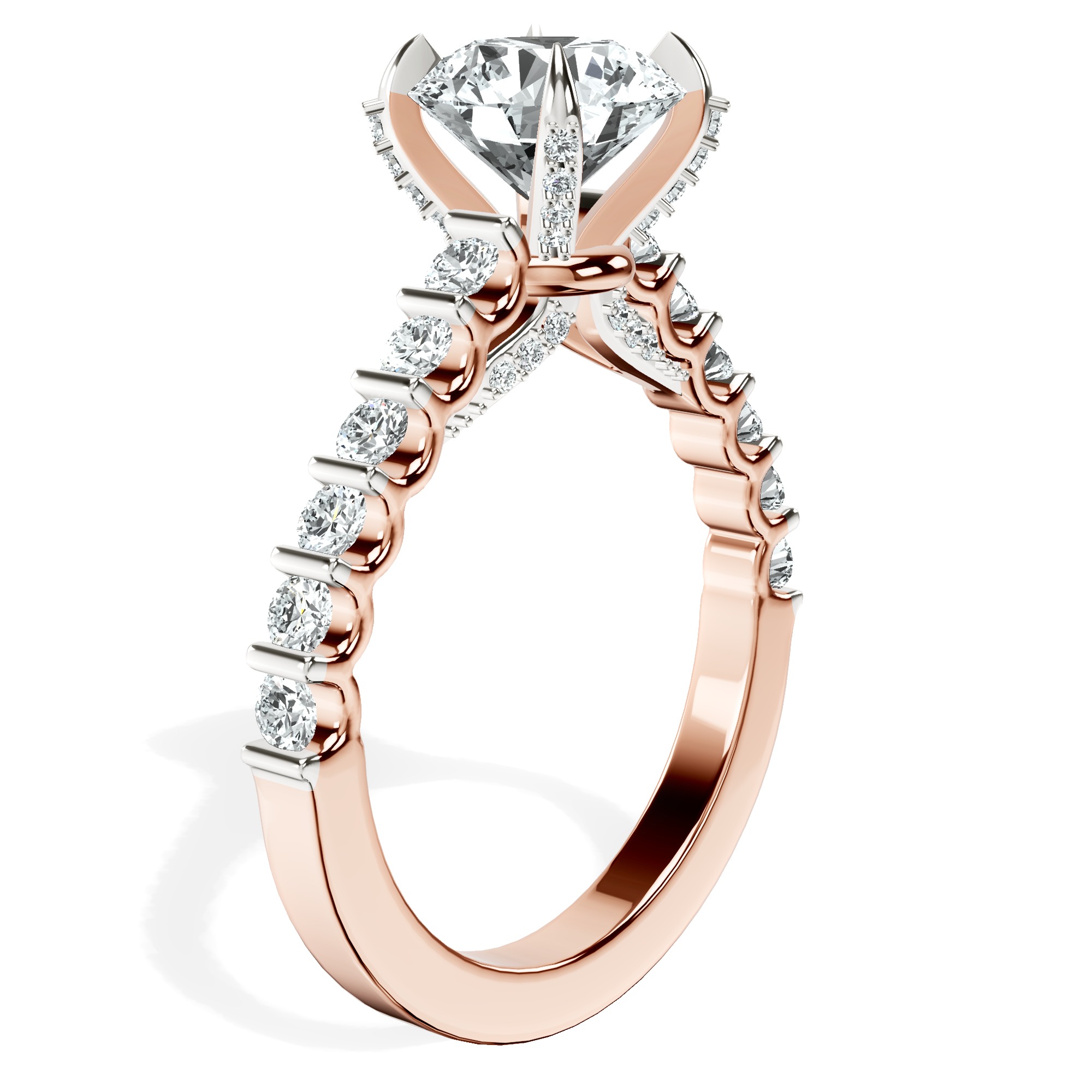 Austria Cathedral Lab Diamond Ring top view